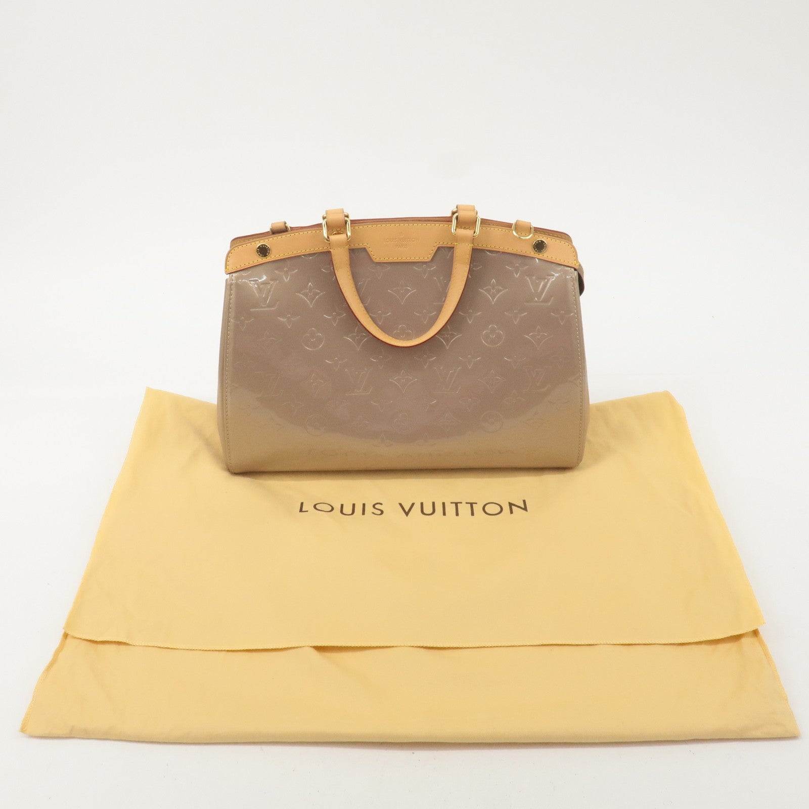 Louis Vuitton Monogram Vernis Blair MM Hand Bag Beige M91755