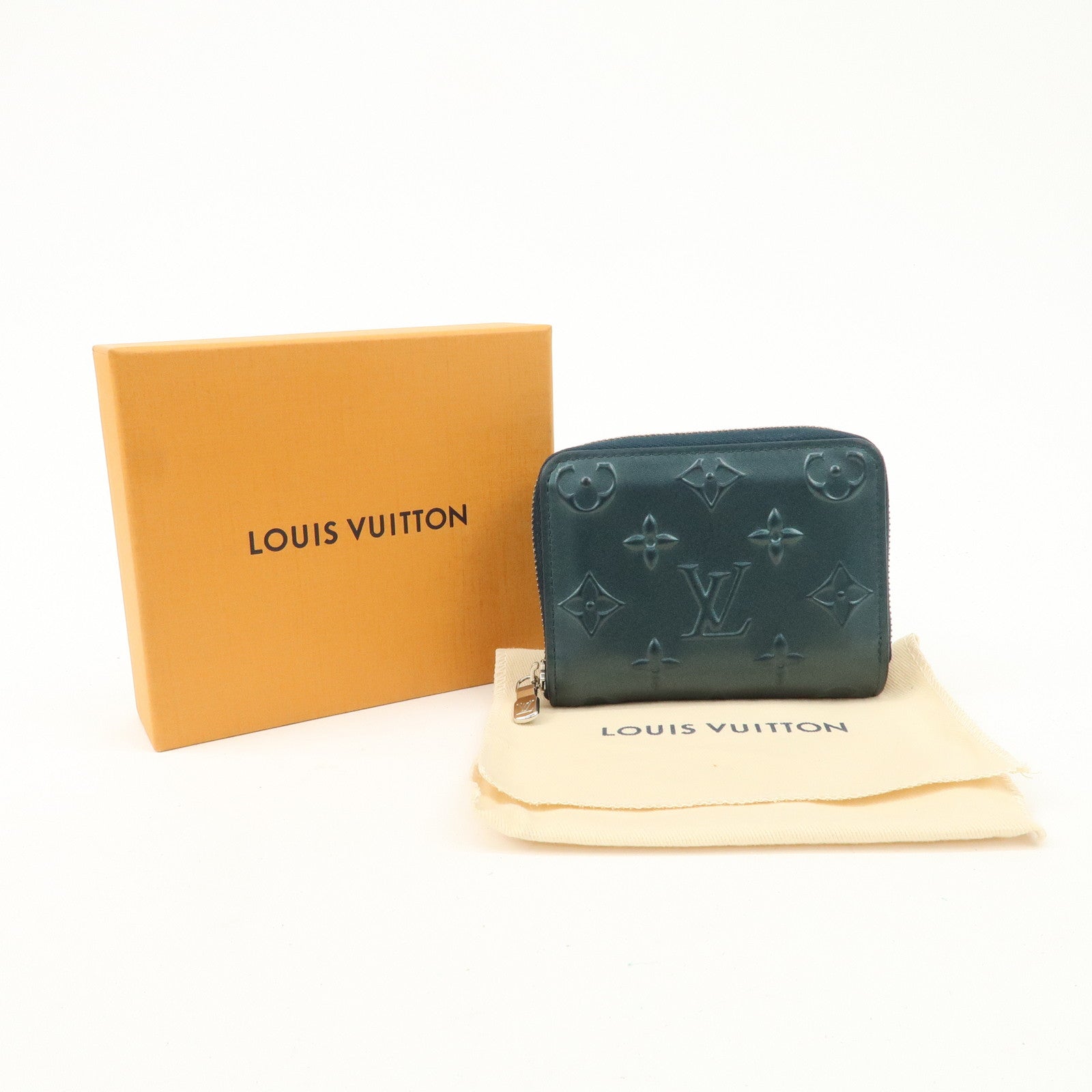 Louis Vuitton Monogram Zippy Coin Case Steal Blue M81860 Used