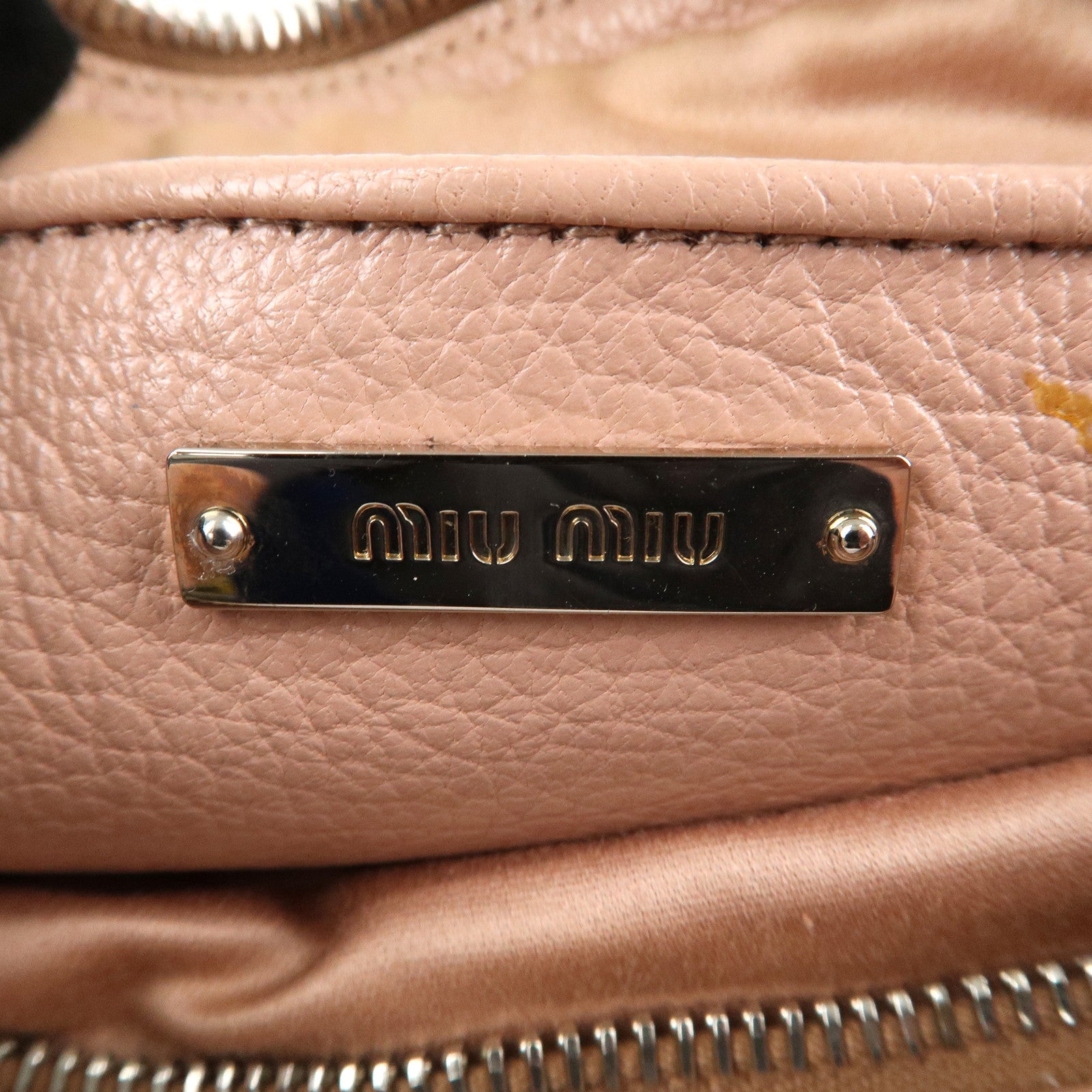 MIU MIU Leather Bijoux Shoulder Bag Crossbody Bag Pink