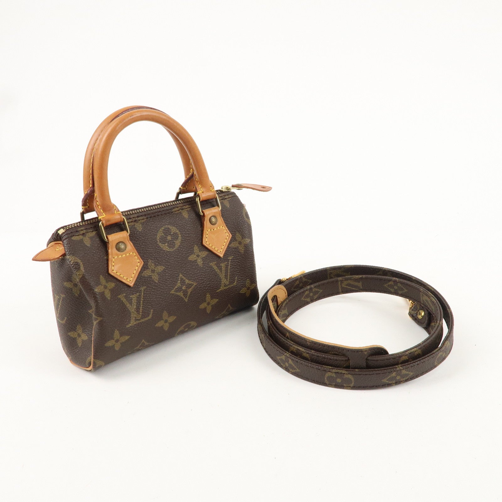 Louis Vuitton Monogram Mini Speedy 
Shoulder Strap M41534/J75010