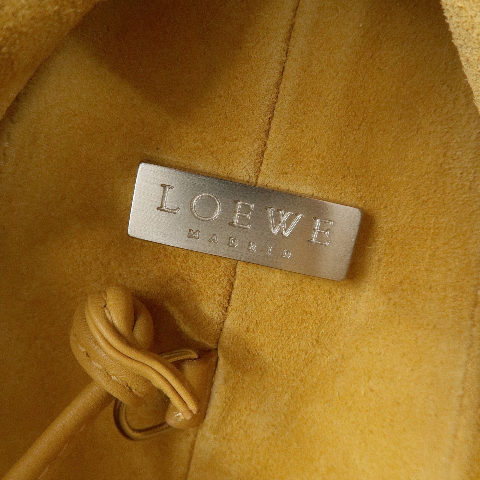 LOEWE Leather Anton Backpack Rucksack Bag Shoulder Bag Yellow