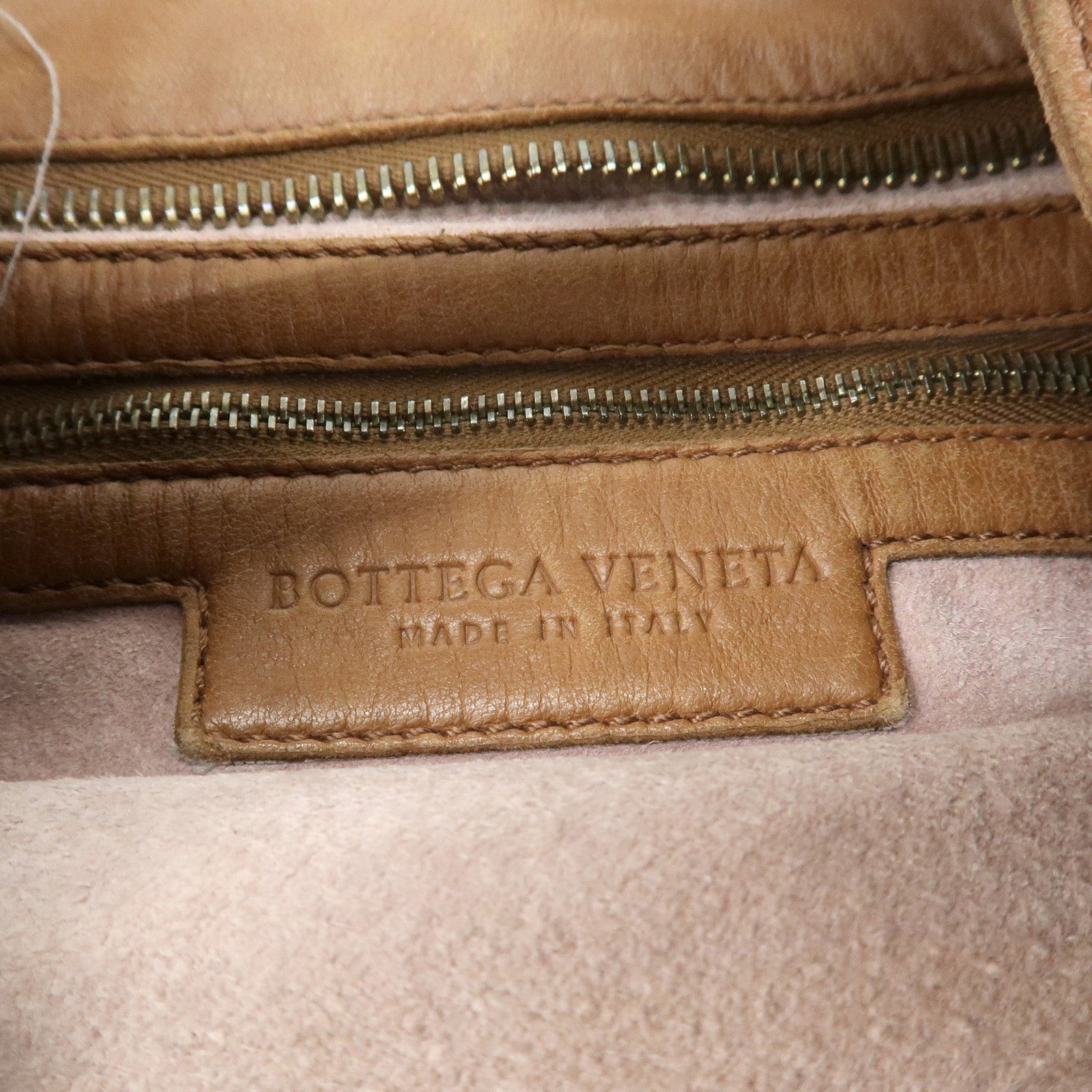 BOTTEGA VENETA Intrecciato Leather Shoulder Bag Brown