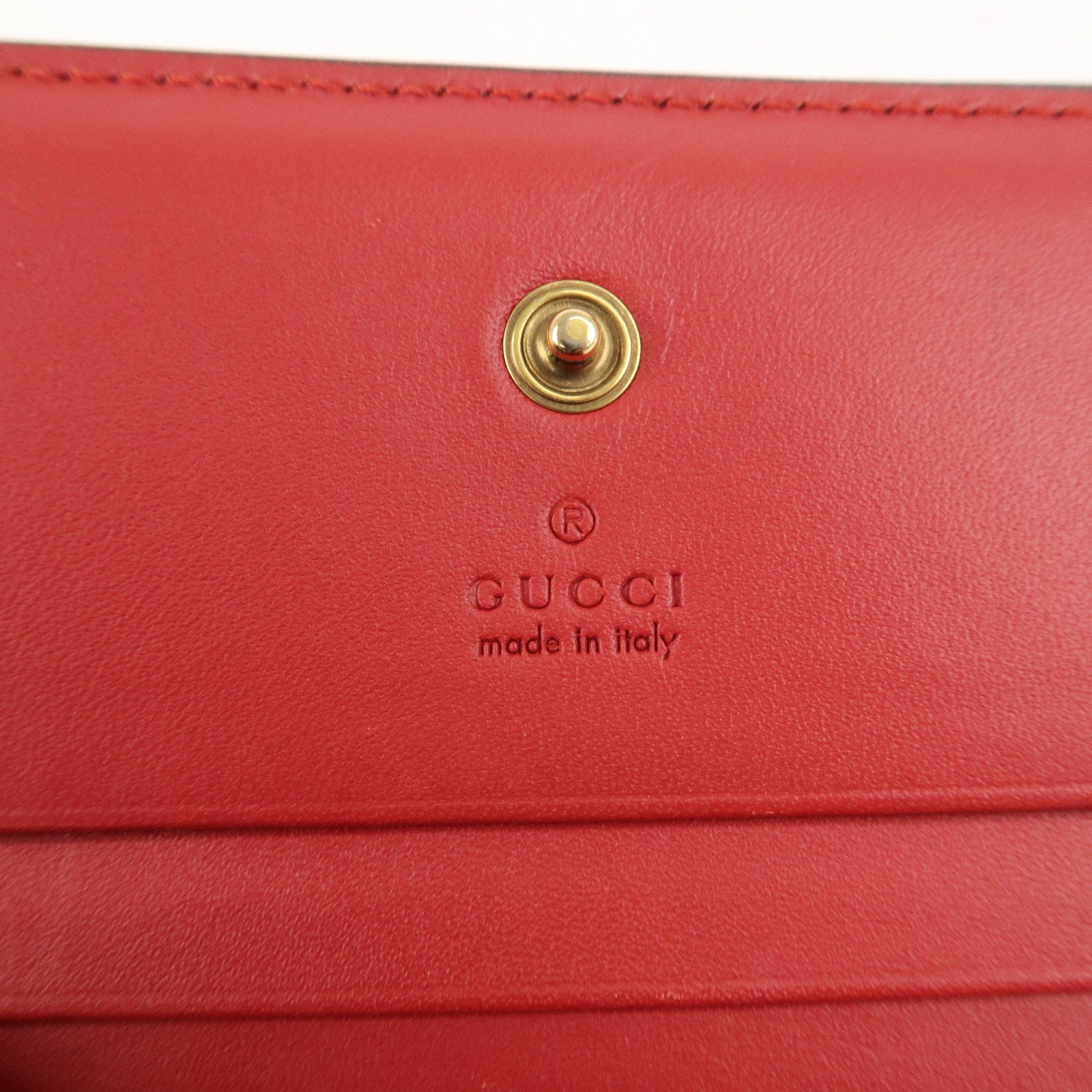 GUCCI Interlocking G GG Supreme Cherry Compact Wallet 476050