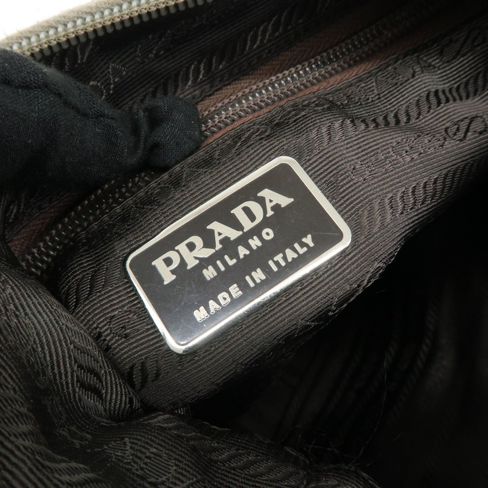 PRADA Nylon Shoulder Bag Gray