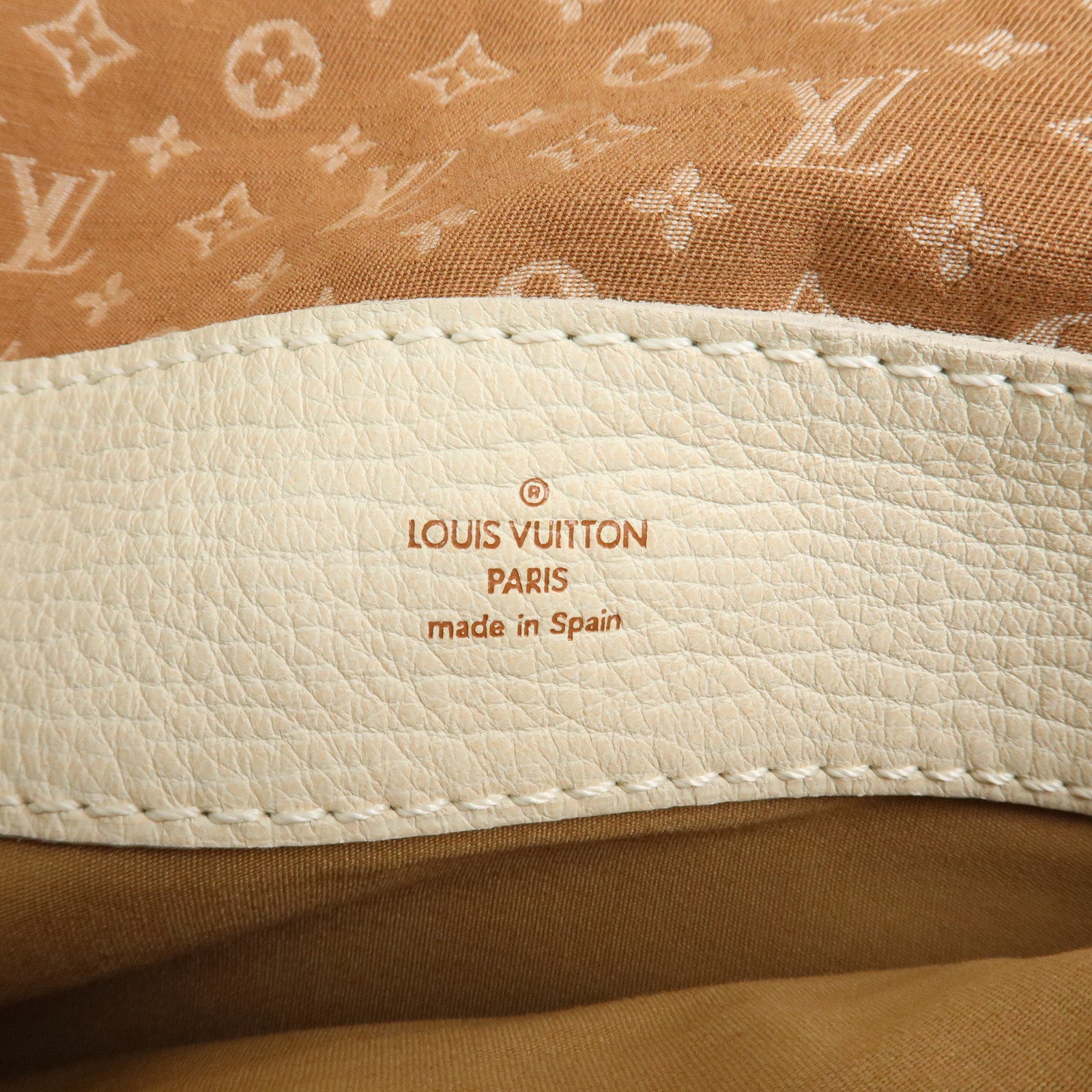 Louis Vuitton Monogram Mini Initial Aman Beige White M40020 Used