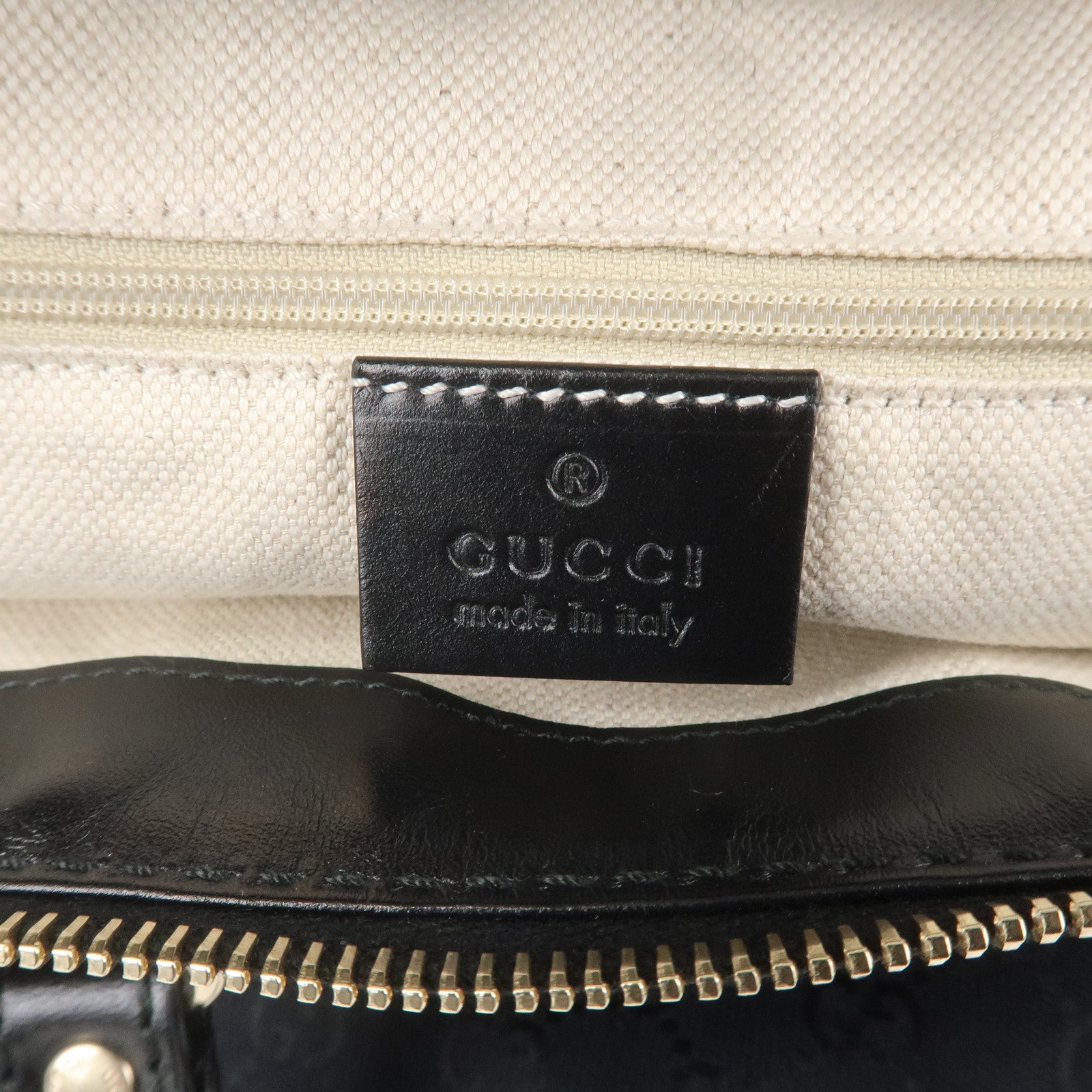 GUCCI Sukey GG Canvas Leather 2WAY Bag Hand Bag Black 247902