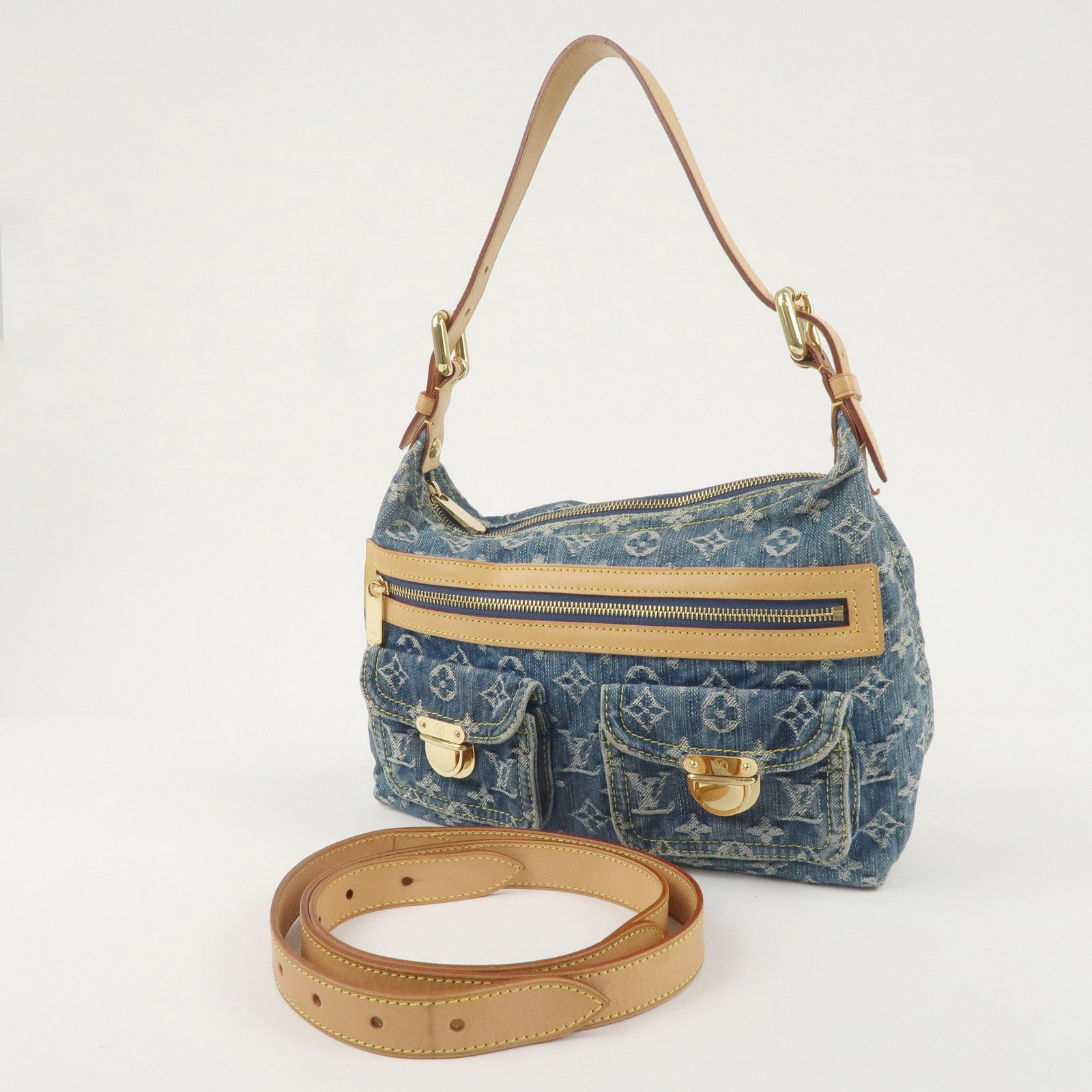 Louis Vuitton Monogram Denim Baggy PM Blue M95049