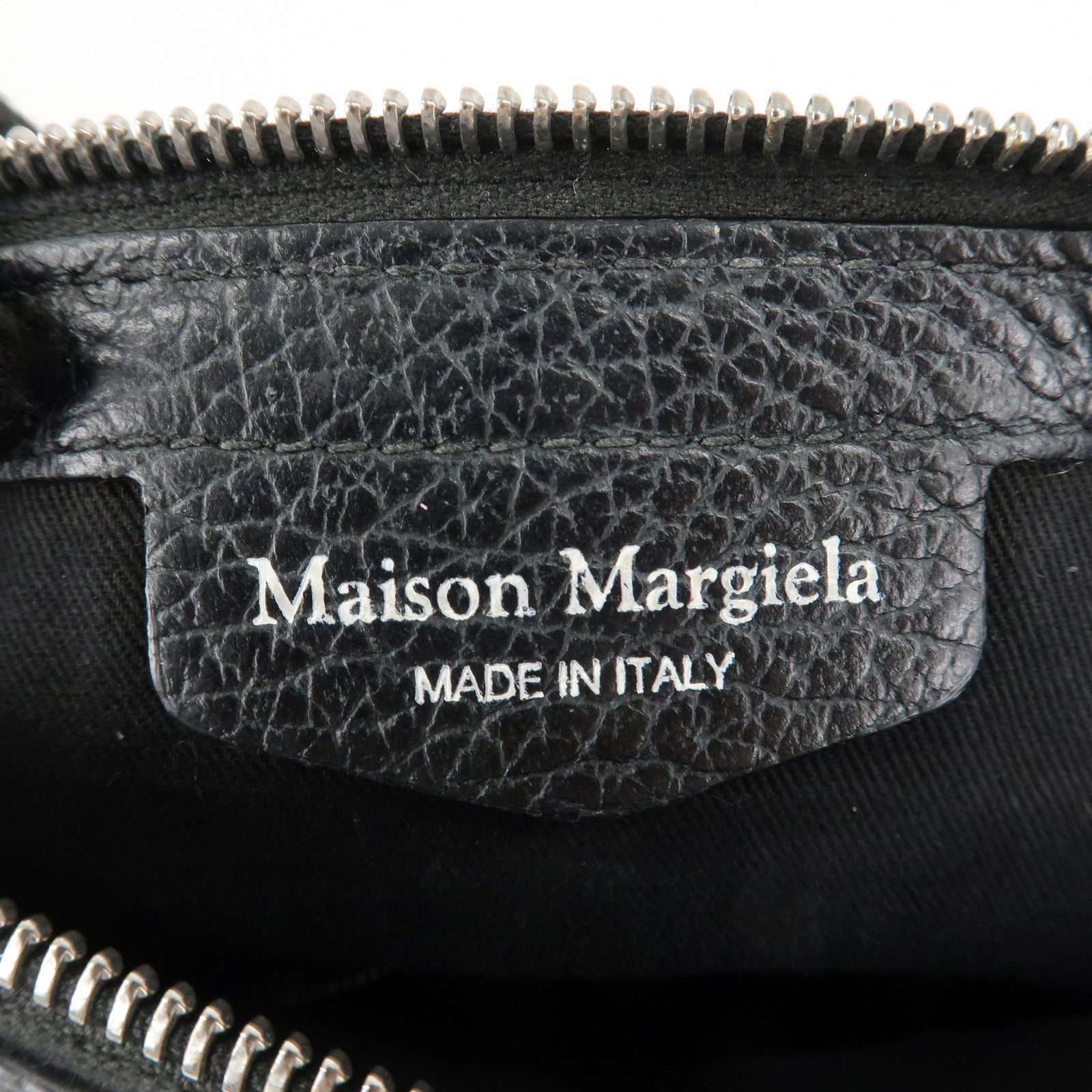 Maison Margiela Leather Canvas 5AC 2Way Bag Hand Bag Black Used