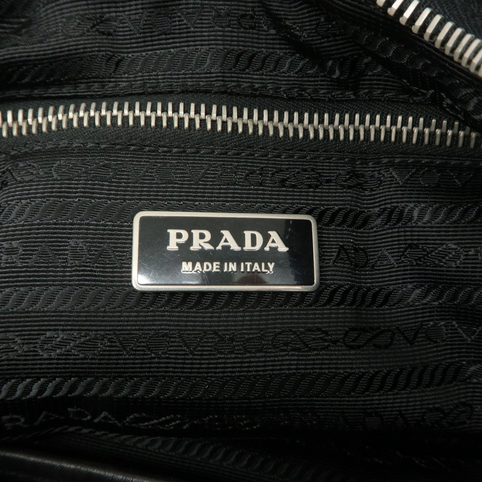 PRADA Crispy Nylon Leather Shoulder Bag Black BR3808 Used