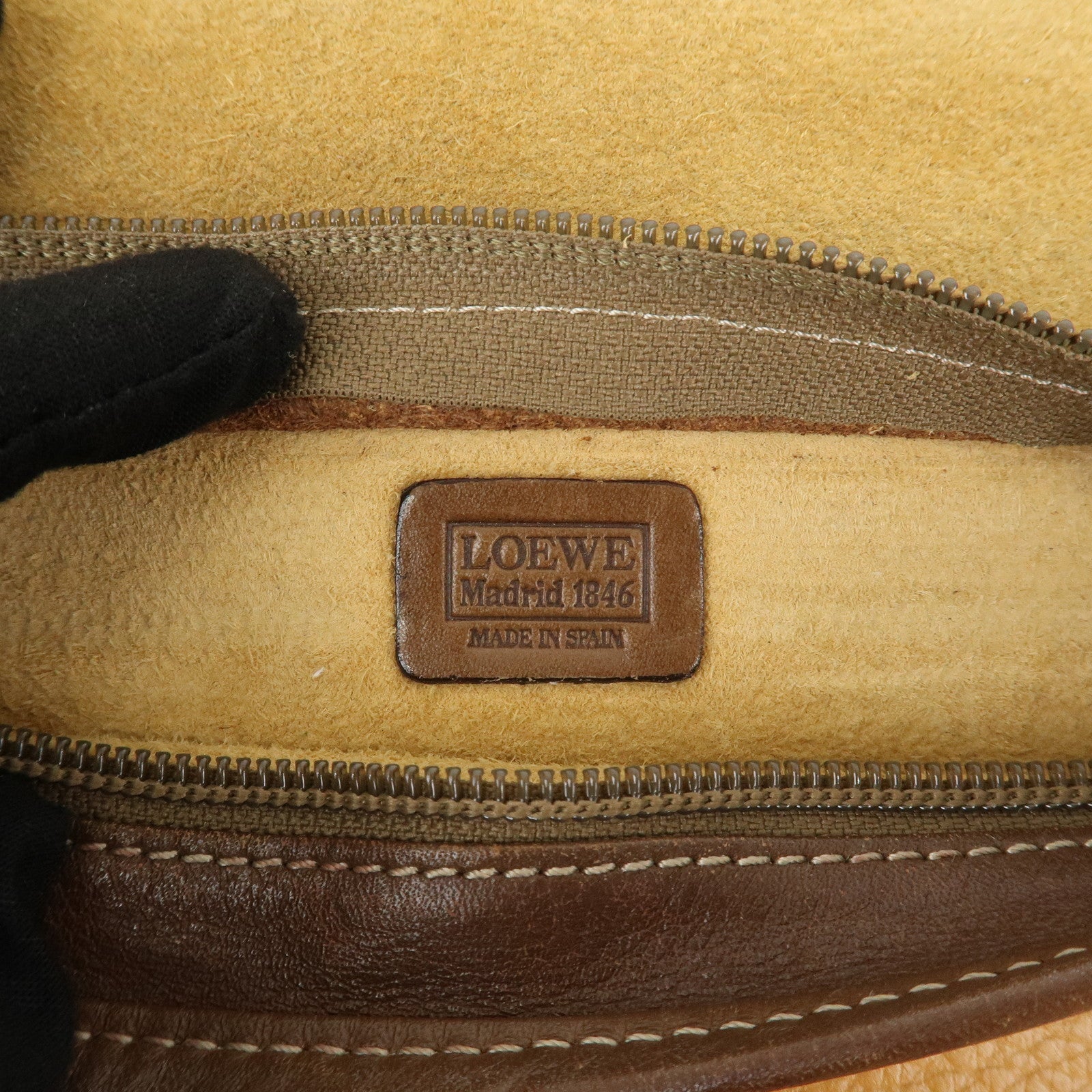 LOEWE Anagram Leather Shoulder Bag Brown