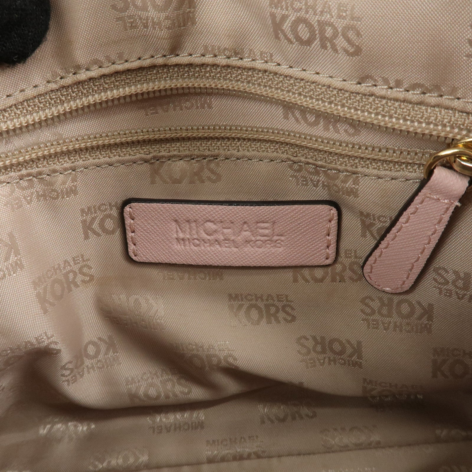 MICHAEL KORS Logo Leather 2way Hand Bag Shoulder Bag Pink Used