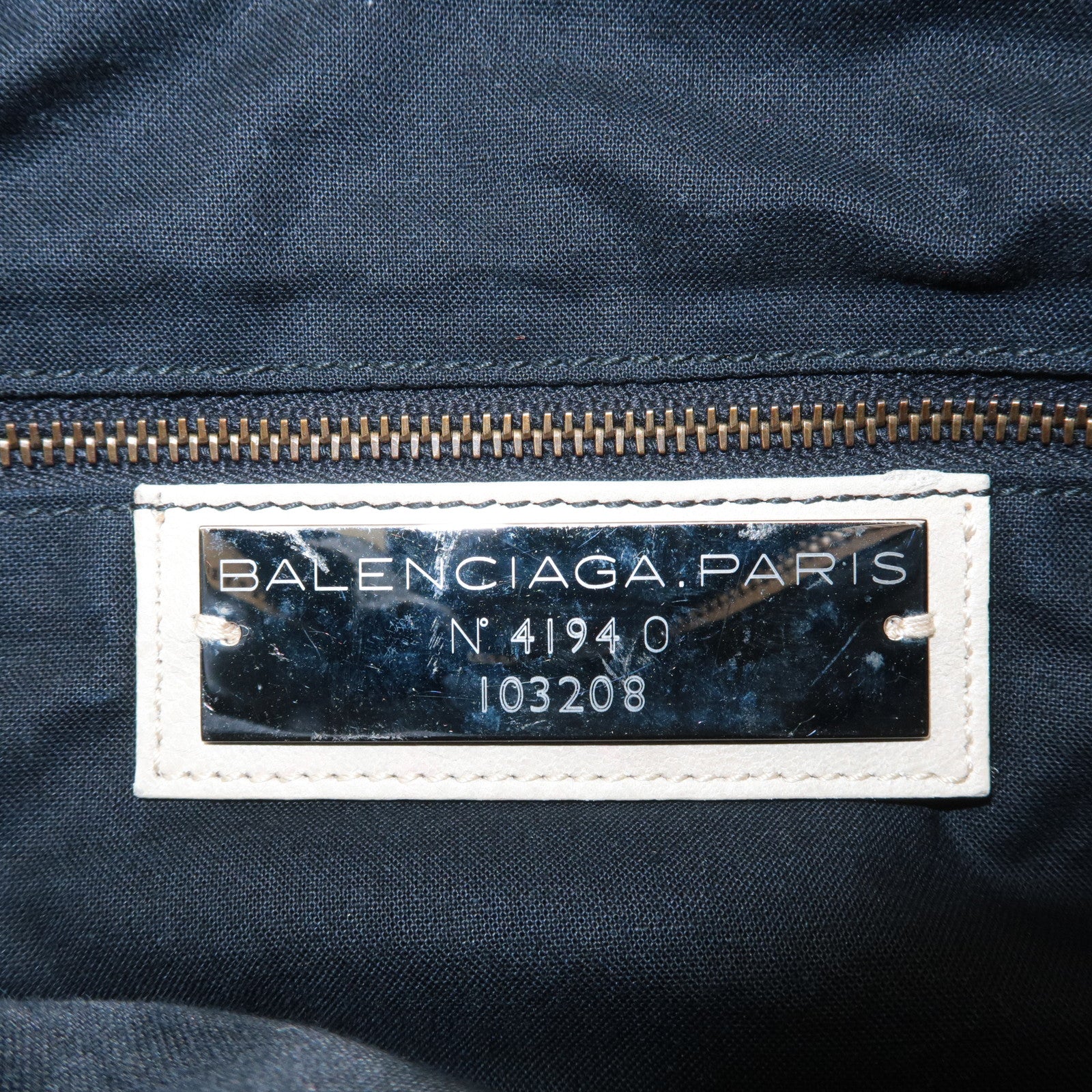 BALENCIAGA The First Leather 2Way Bag Hand Bag Ivory 103208