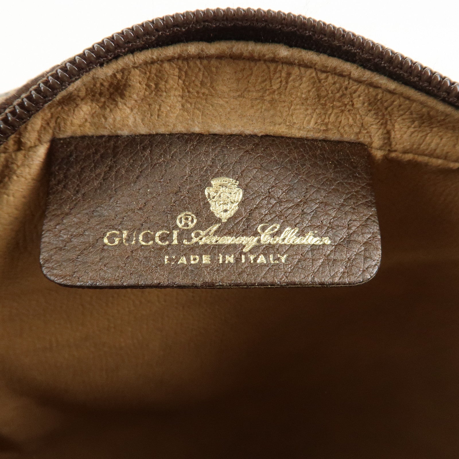 GUCCI Old GUCCI Sherry GG Plus Leather Shoulder Bag Beige Brown