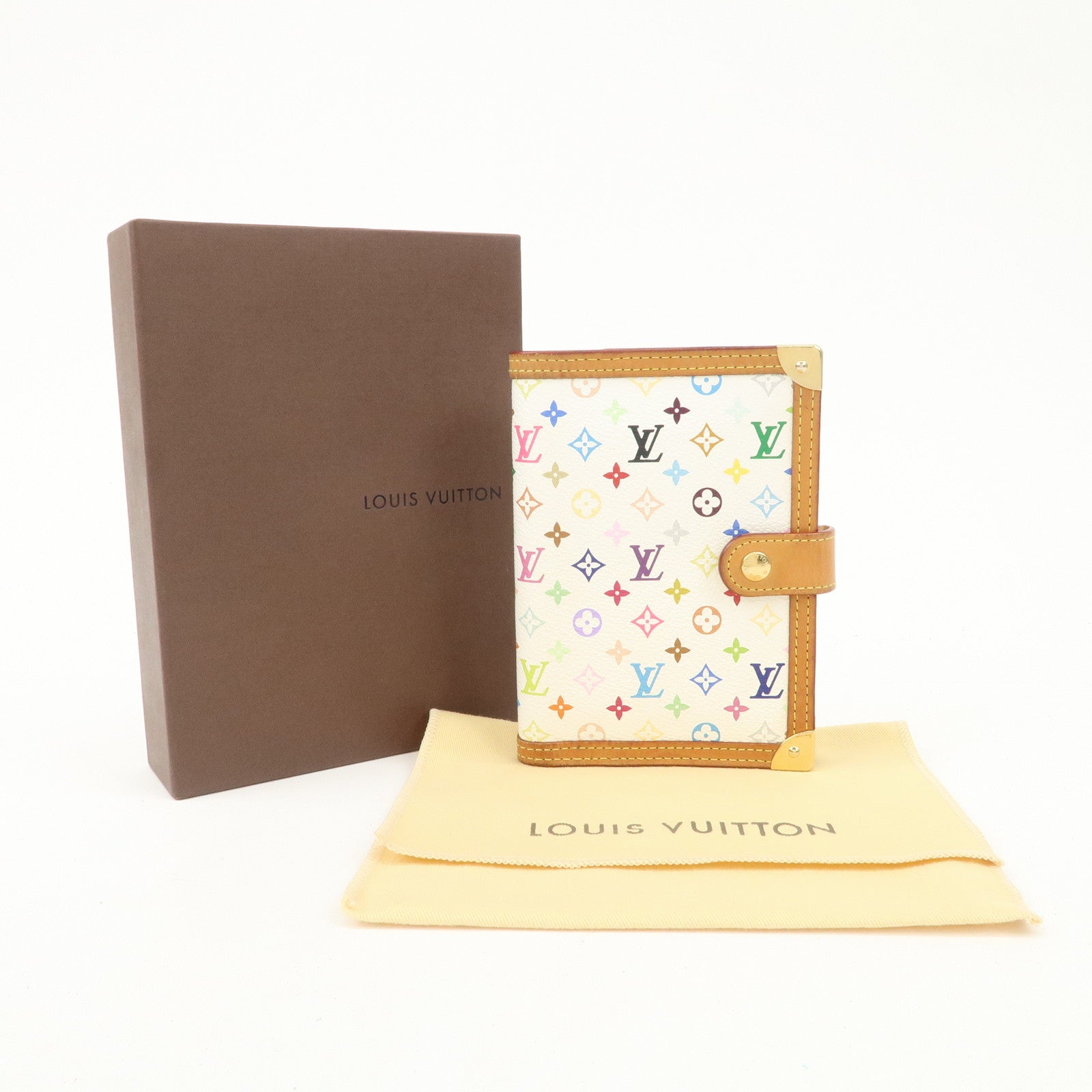 Louis Vuitton Monogram Multi Color Agenda PM Planner Cover R20896 Used