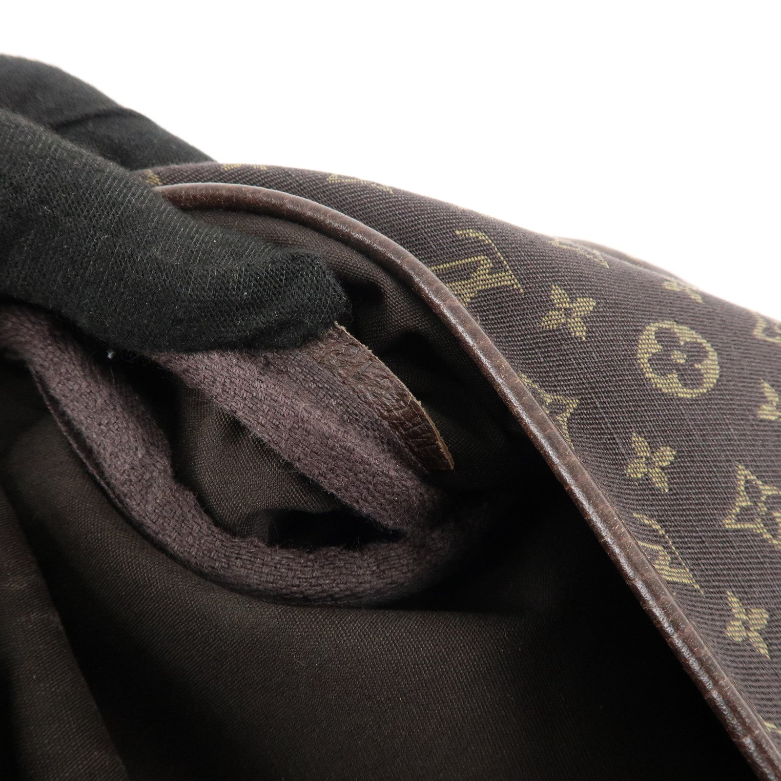 Louis Vuitton Monogram Mini Lin Saumur 30 Ebene Brown M95227