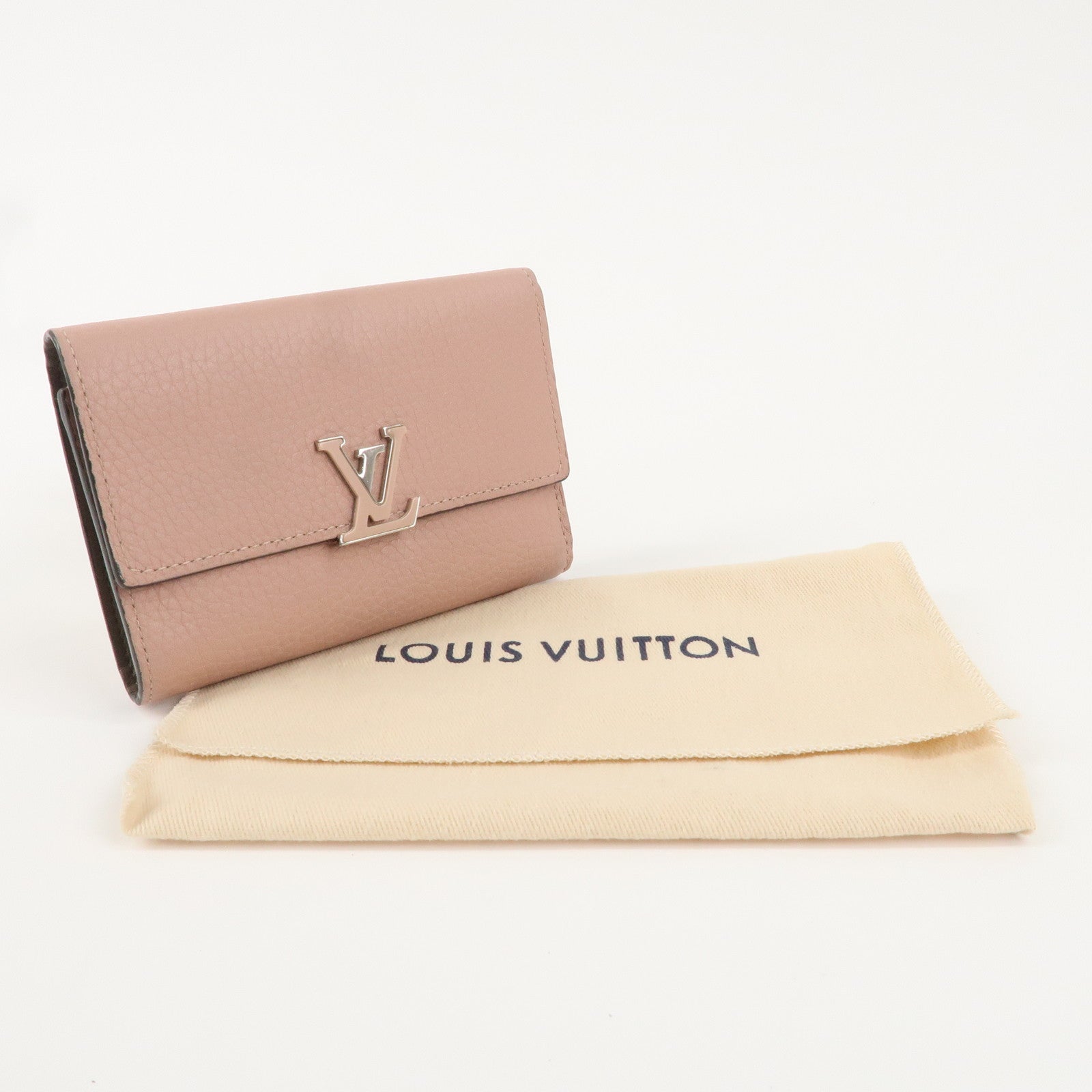 Louis Vuitton Portefeuille Capucine Compact Wallet Magnolia M62156