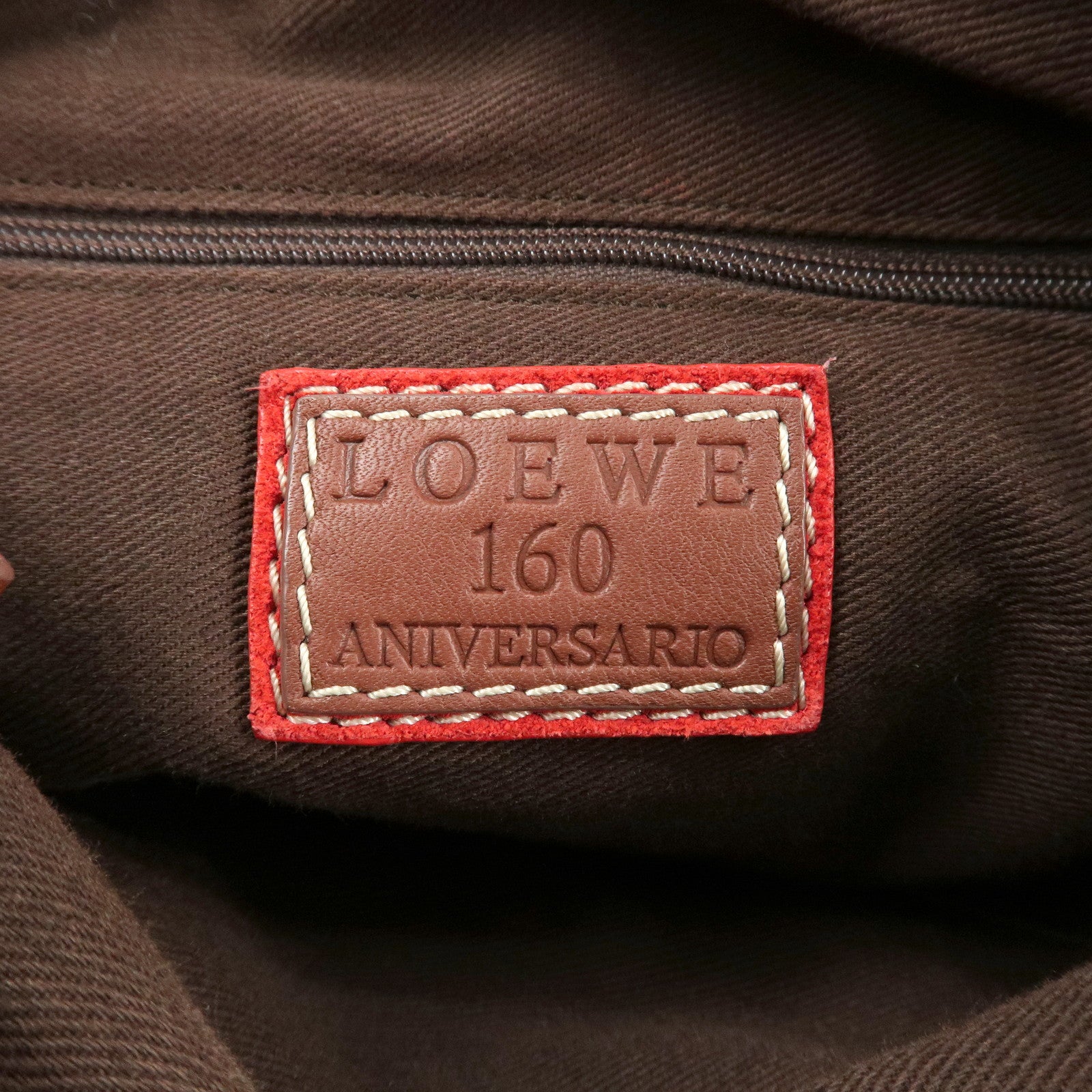 LOEWE Anagram Canvas Leather Suede Shoulder Bag 160th Anniversary