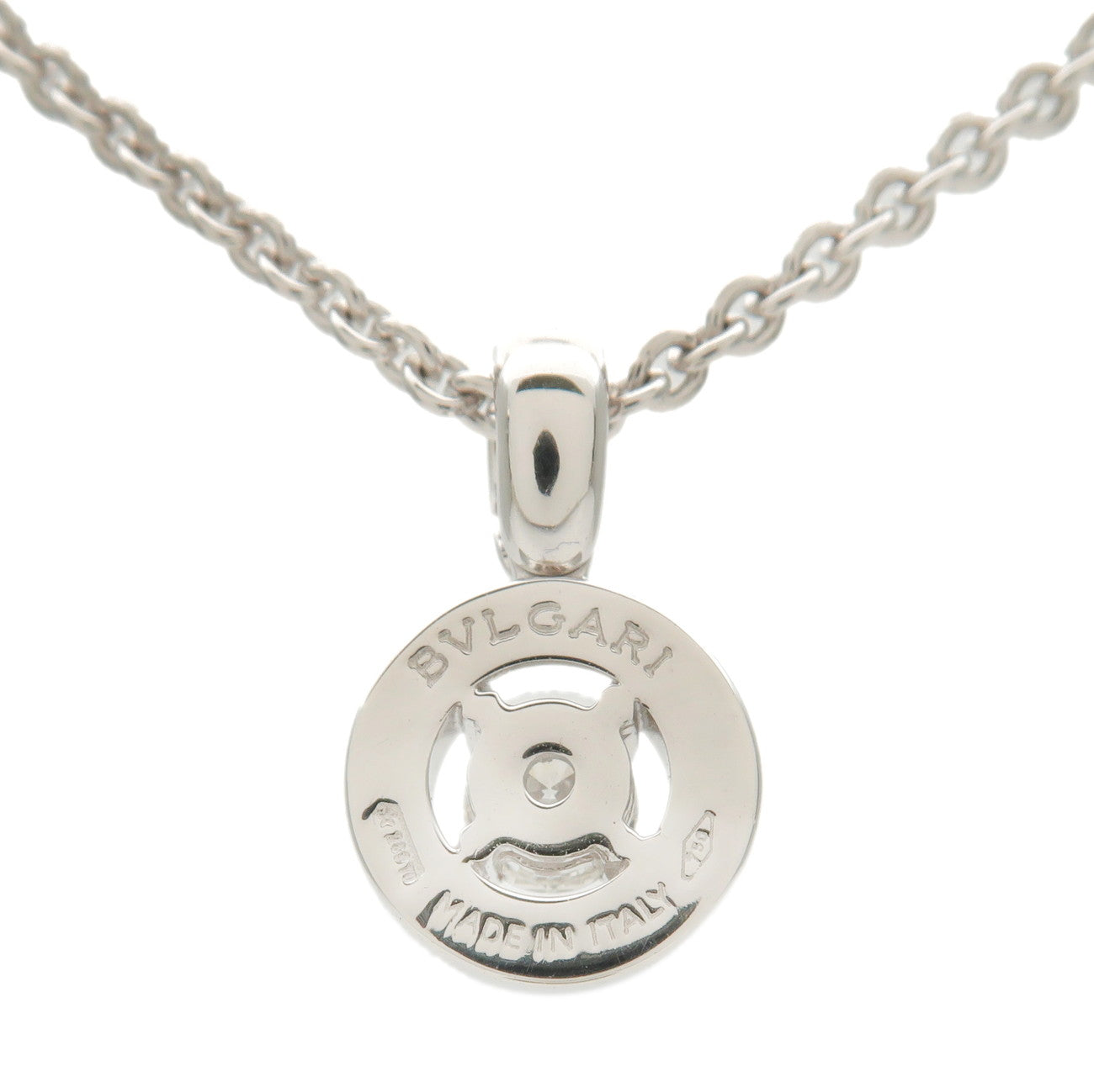 BVLGARI Bulgari Bulgari 1P Diamond Necklace K18WG 750WG White Gold