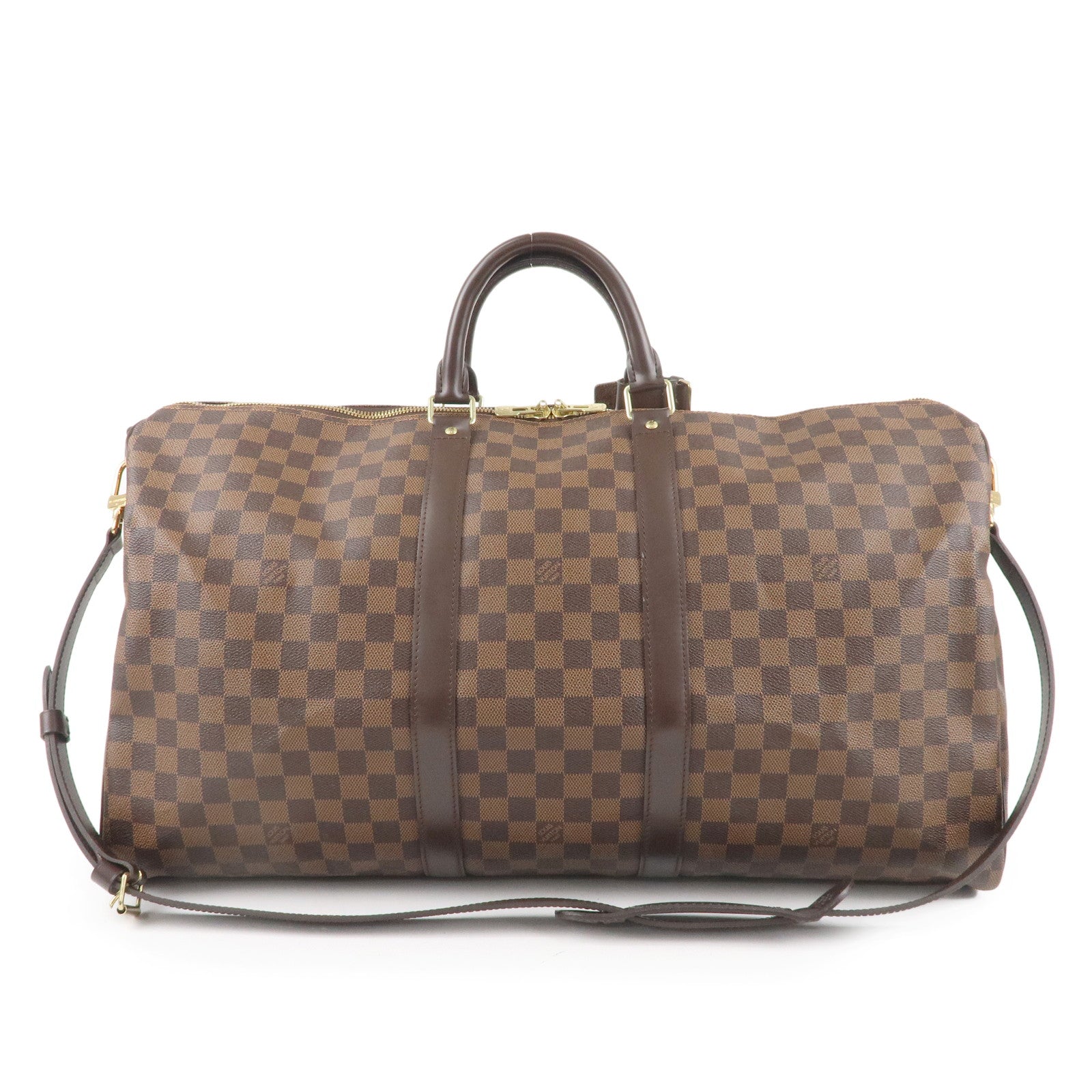 Louis-Vuitton-Damier-Keep-All-Bandouliere-55-Boston-Bag-M41414