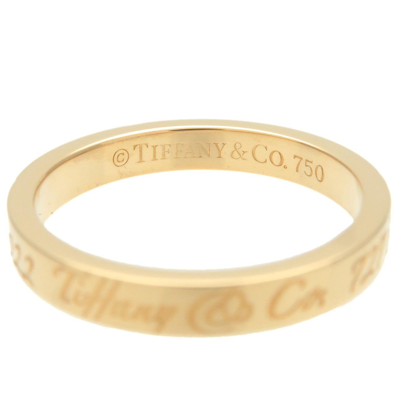 Tiffany&Co. Notes Narrow Ring K18YG Yellow Gold US5 EU49