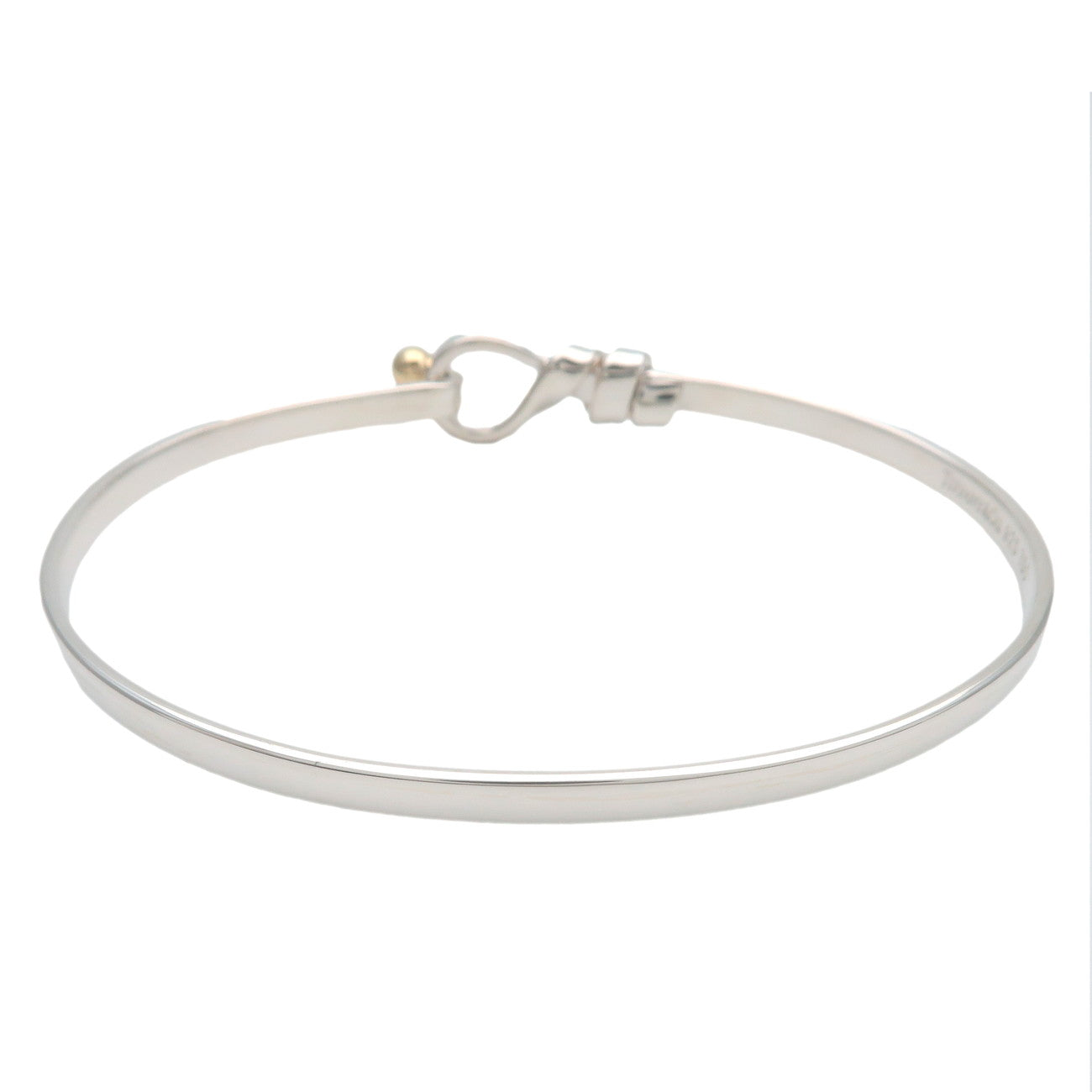 Tiffany&Co. Hook 
Eye Bangle SV925 K18YG Silver Yellow Gold