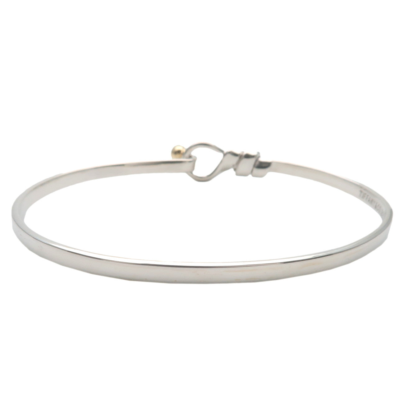 Tiffany&Co. Hook 
Eye Bangle SV925 K18YG Silver Yellow Gold