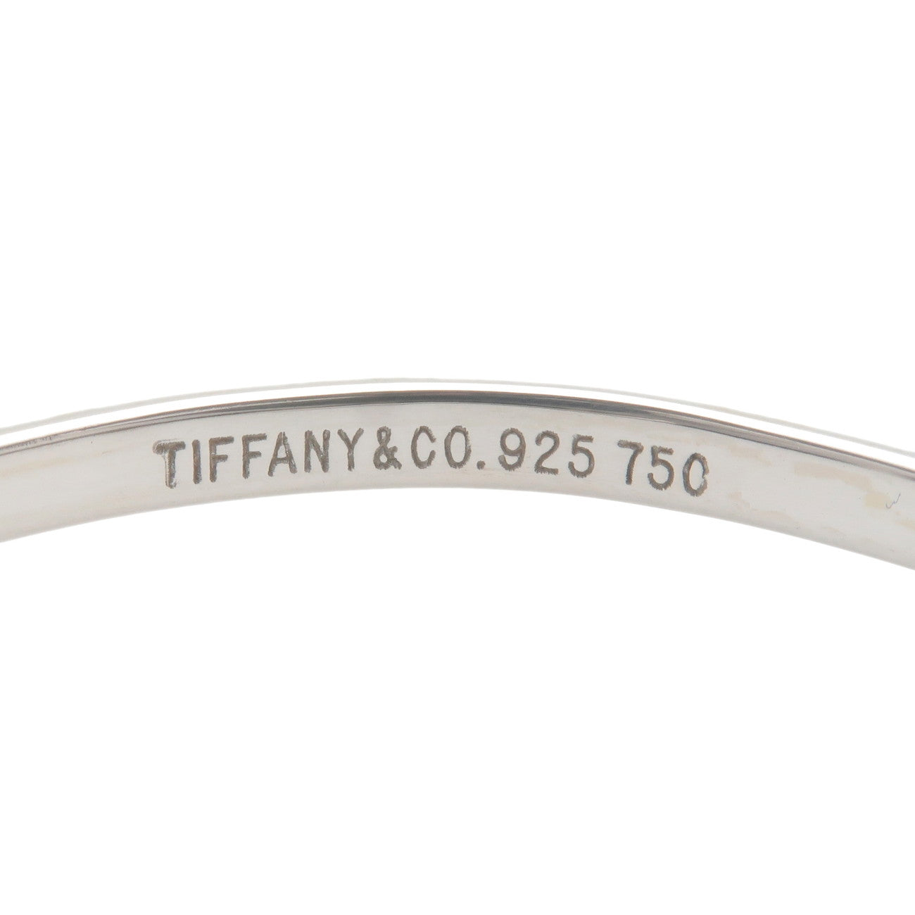 Tiffany&Co. Hook 
Eye Bangle SV925 K18YG Silver Yellow Gold