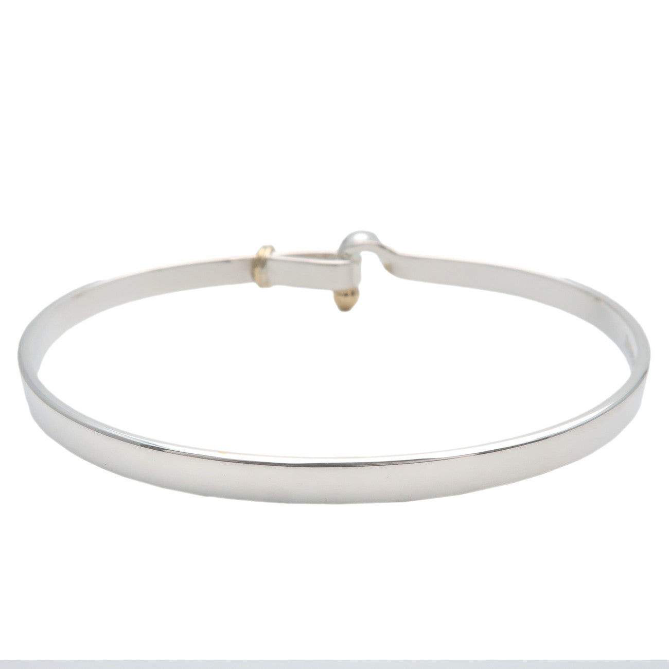 Tiffany&Co. Hook 
Eye Bangle SV925 K18YG Silver Yellow Gold