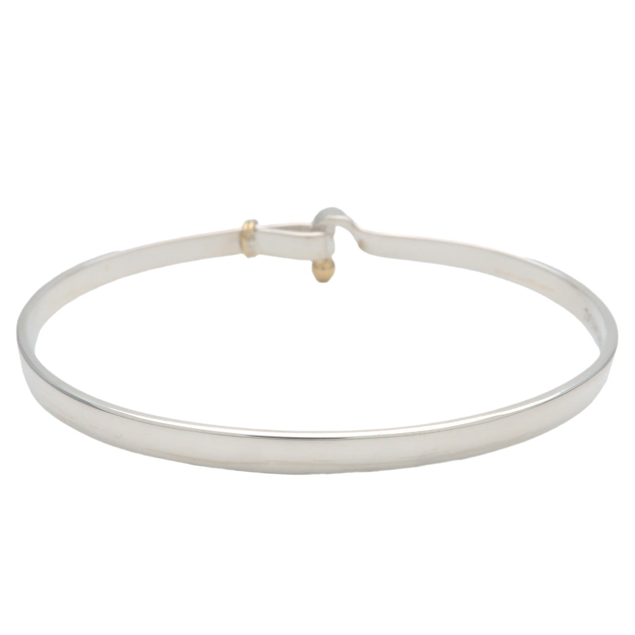 Tiffany&Co. Hook 
Eye Bangle SV925 K18YG Silver Yellow Gold