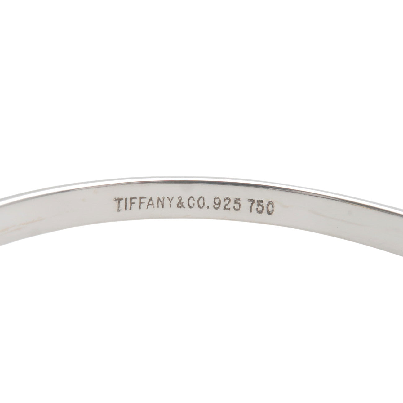 Tiffany&Co. Hook 
Eye Bangle SV925 K18YG Silver Yellow Gold