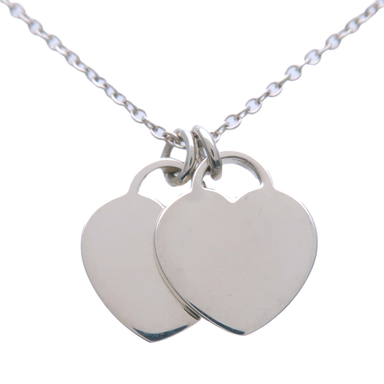 Tiffany&Co. Return to Tiffany Mini DoubleHeart Tag Necklace Silver