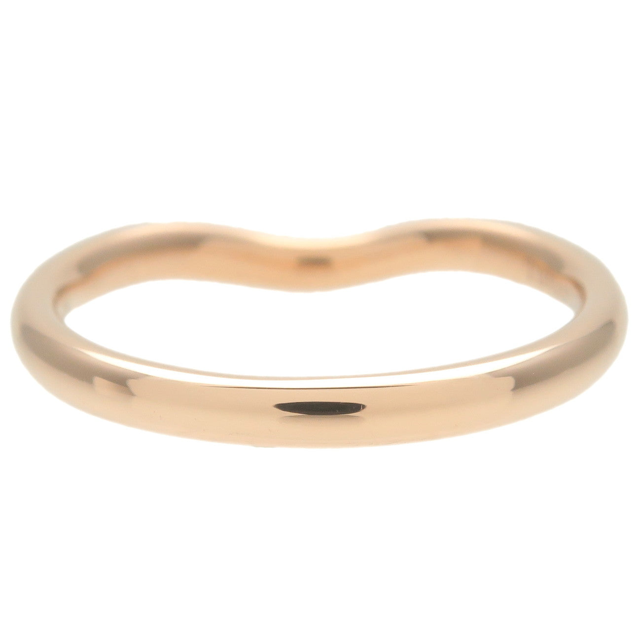 Tiffany&Co. Curved Band Ring 9P Diamond K18 Rose Gold US6.5 EU52.5