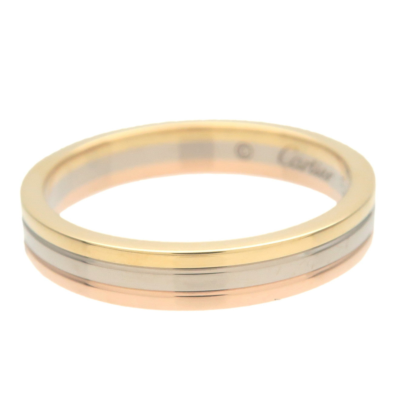 Cartier Vendome Three Color Ring K18 750YG/WG/PG #54 US7 EU54