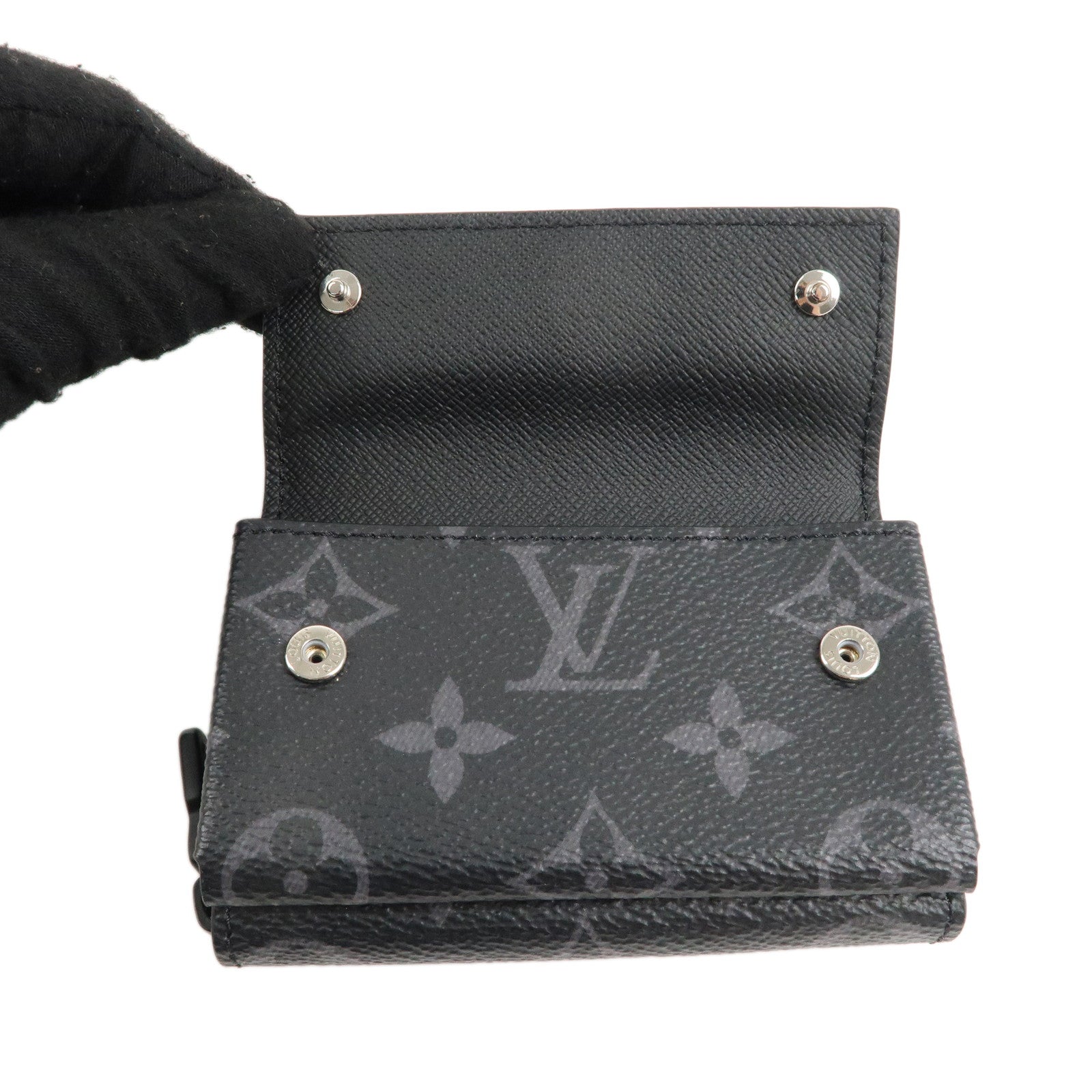 Louis Vuitton Monogram Eclipse Zippy Organizer Coin Purse M82771