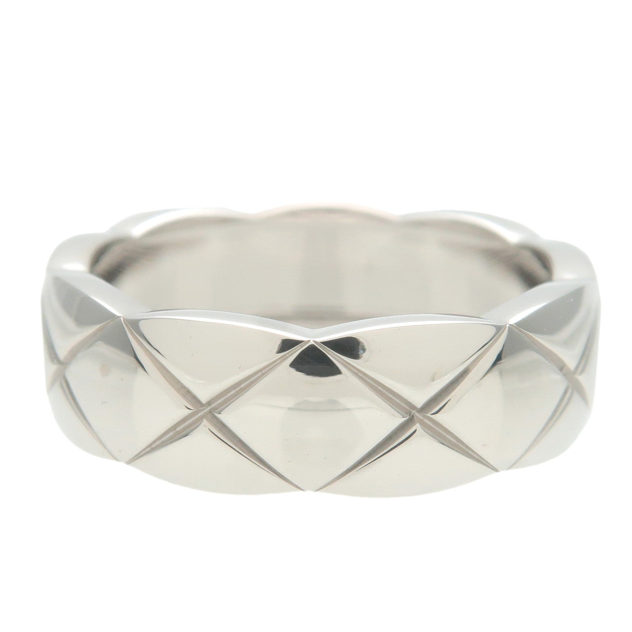 CHANEL COCO Cruch Ring Medium #57 K18WG 750WG White Gold US8