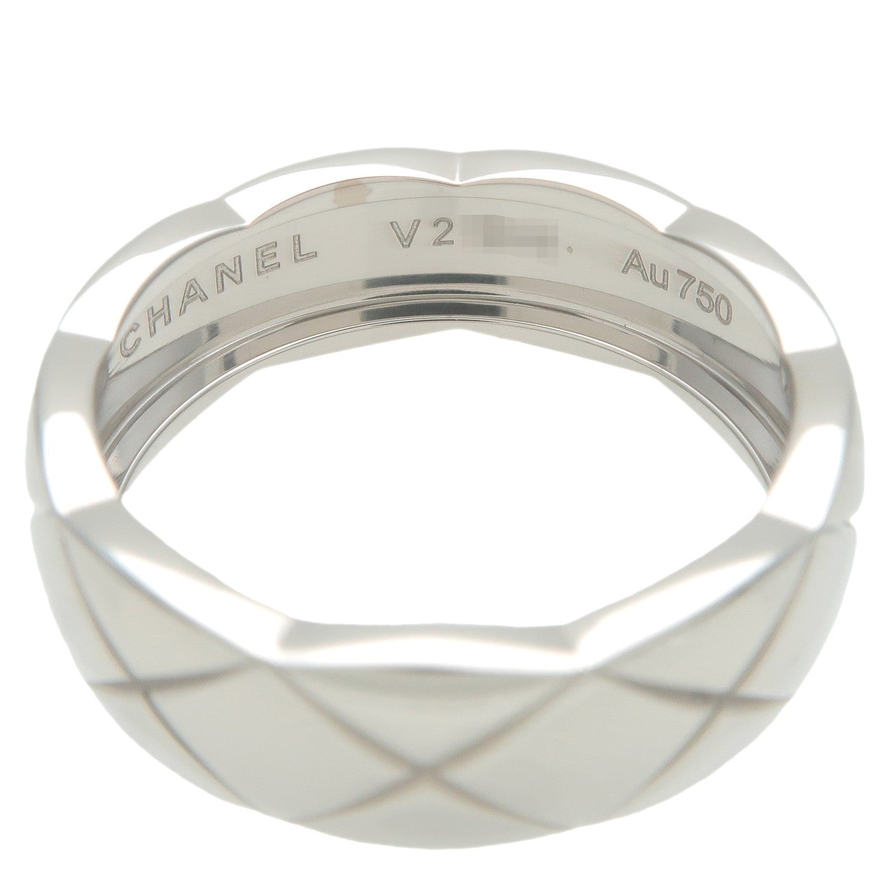 CHANEL COCO Cruch Ring Medium #57 K18WG 750WG White Gold US8