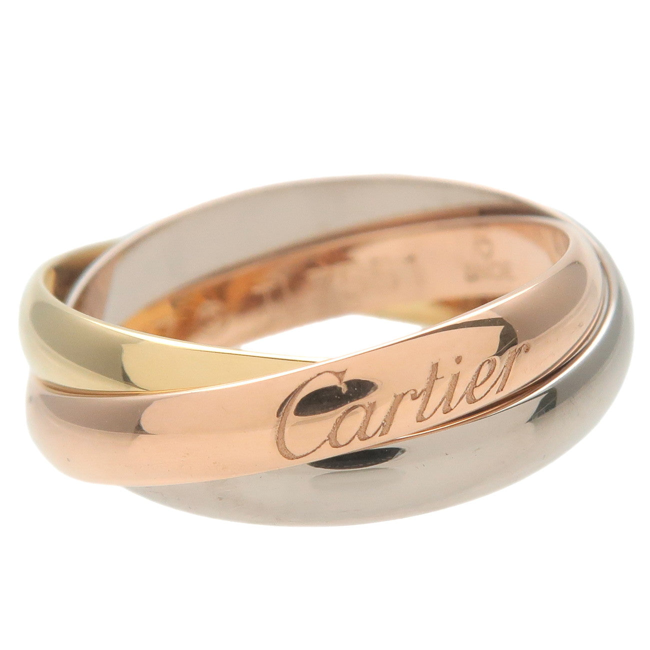 Cartier Trinity Ring SM K18 750YG/WG/PG #47 US4-4.5 EU47 HK9