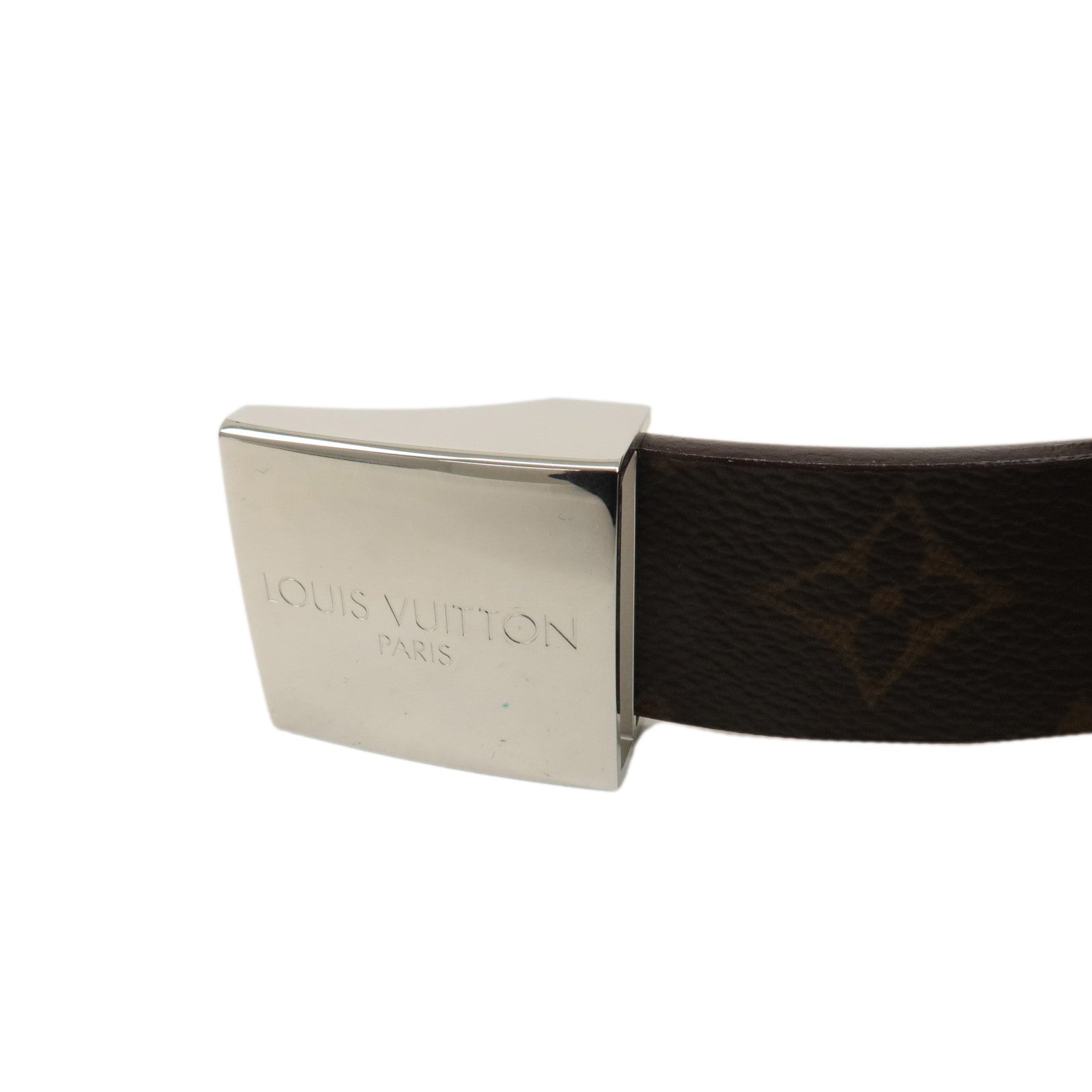 Louis Vuitton Monogram Saint tulle Carre Belt 85/34 Brown M6801