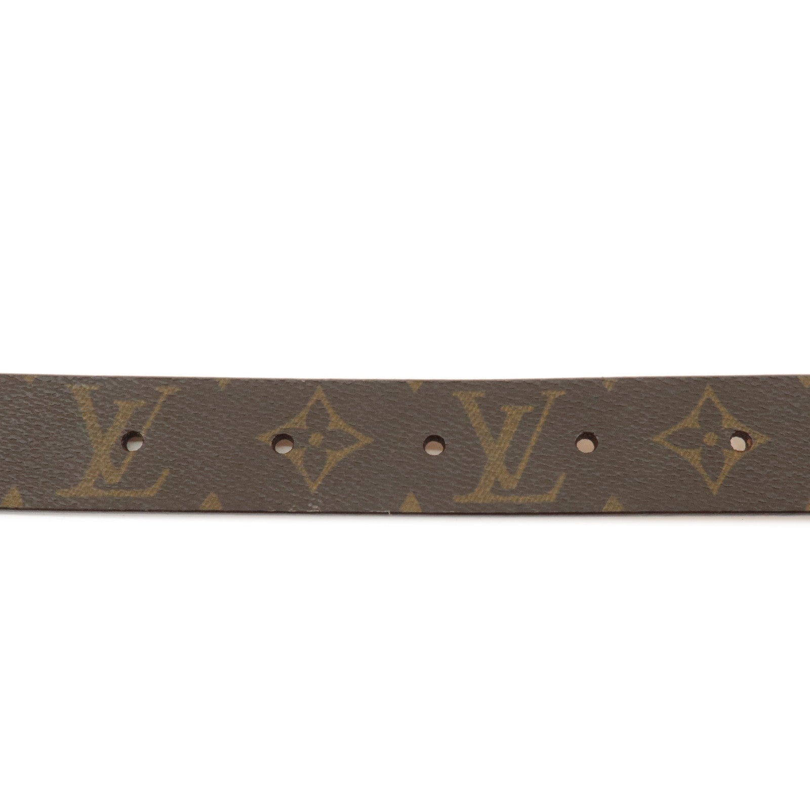 Louis Vuitton Monogram Saint tulle Carre Belt 85/34 Brown M6801