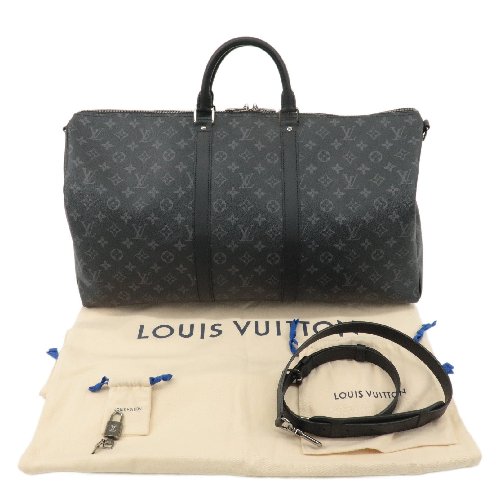 Louis Vuitton Monogram Eclipse Keep All Bandouliere 55 M40605