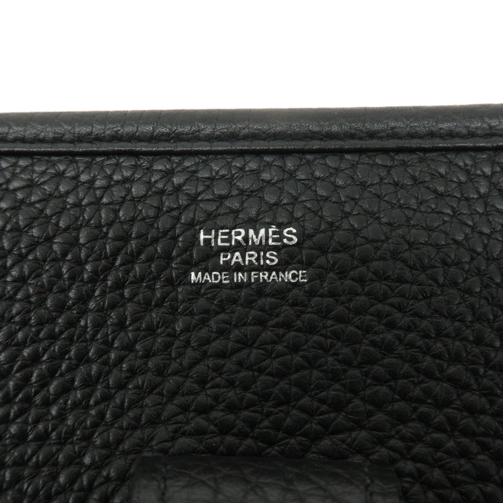 HERMES Taurillon Clemence Evelyn 3GM Shoulder Bag Black