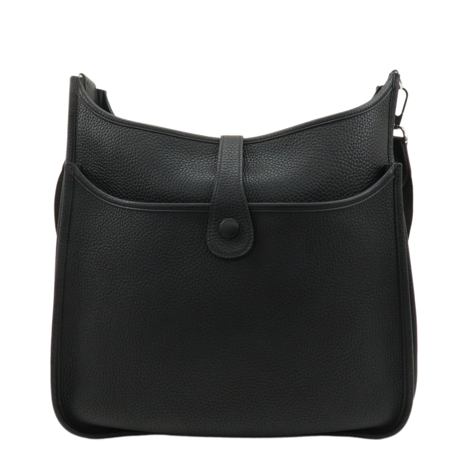 HERMES Taurillon Clemence Evelyn 3GM Shoulder Bag Black