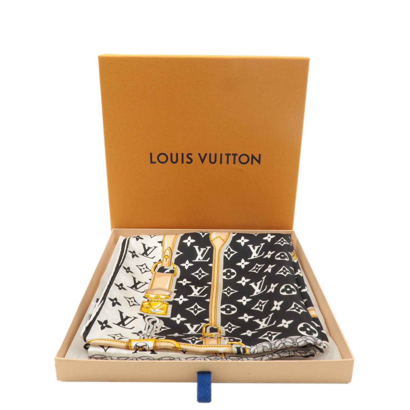 Louis Vuitton Carre Monogram Confidential Scarf Noir M78667