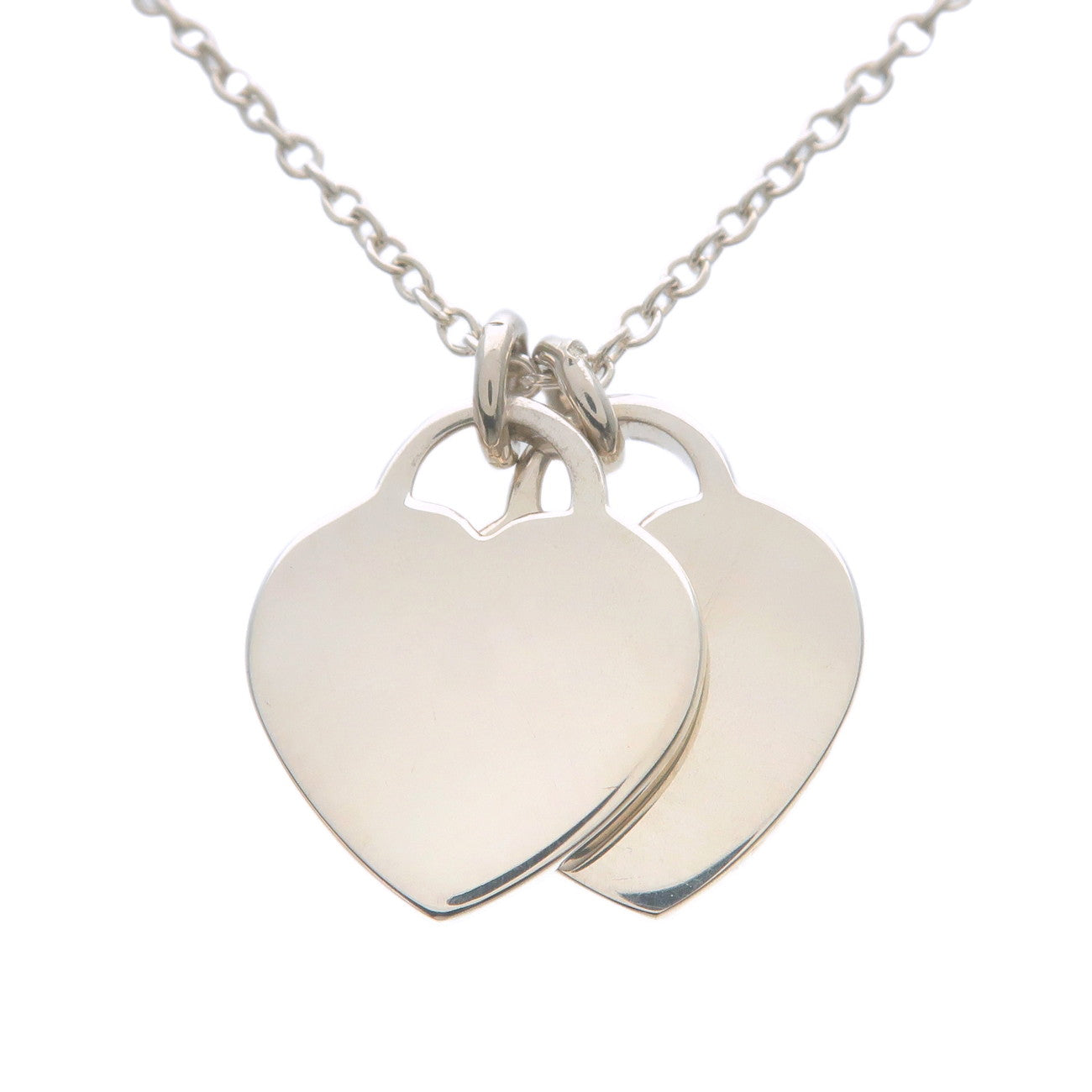 Tiffany&Co. Return to Tiffany Mini Double Heart Tag Necklace