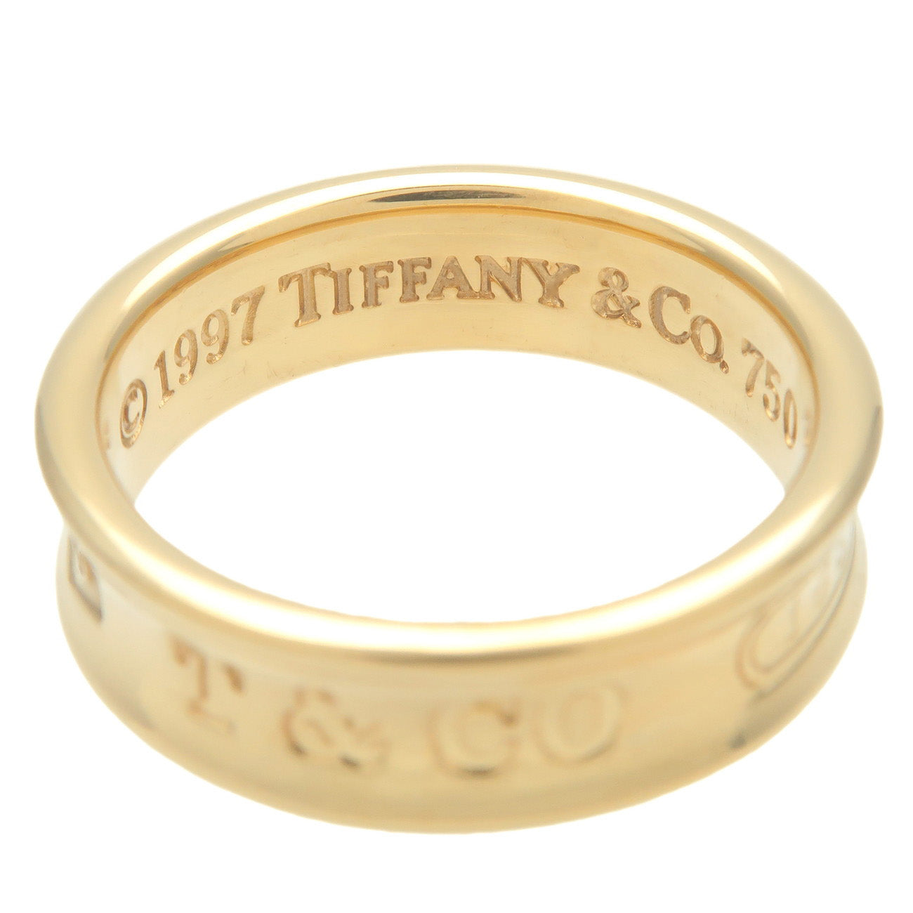 Tiffany&Co. 1837 Narrow Ring K18YG 750 Yellow Gold US7-7.5