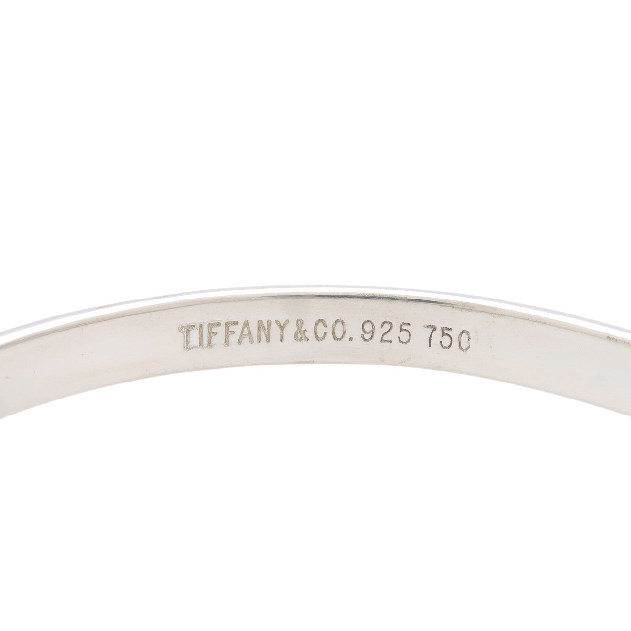 Tiffany&Co. Hook 
Eye Bangle SV925 K18YG Silver Yellow Gold