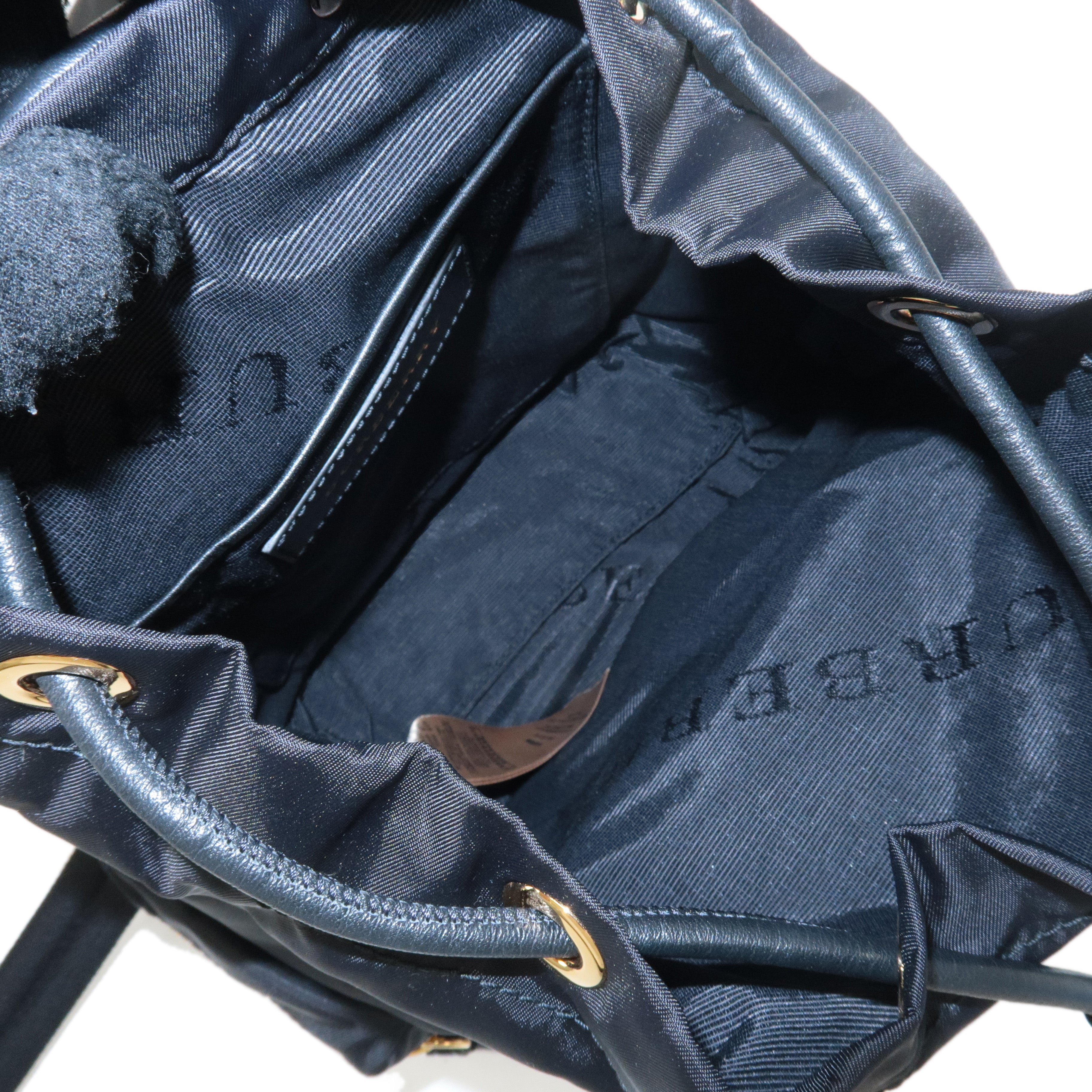 BURBERRY Nylon Leather Back Pack Ruck Sack Black