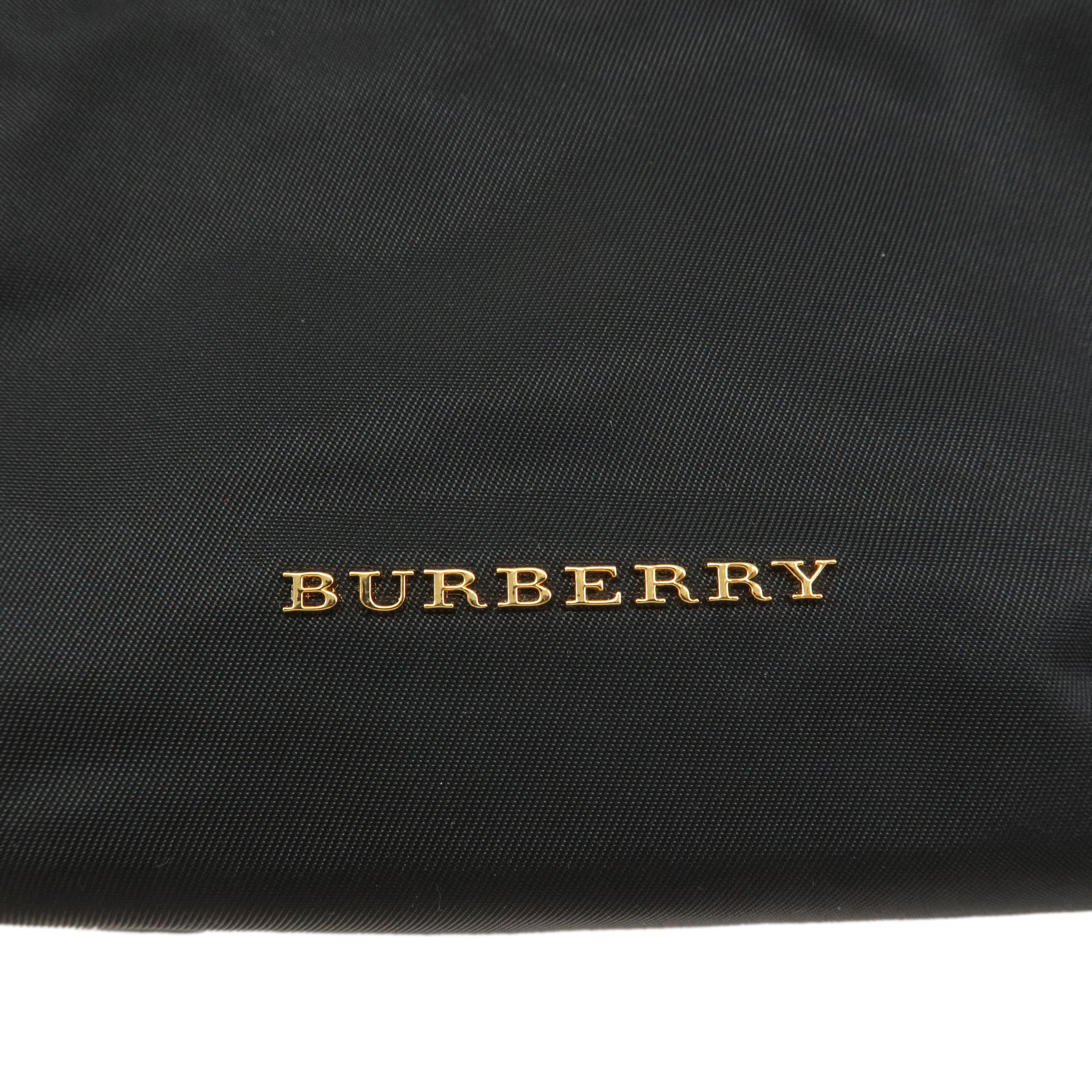 BURBERRY Nylon Leather Back Pack Ruck Sack Black