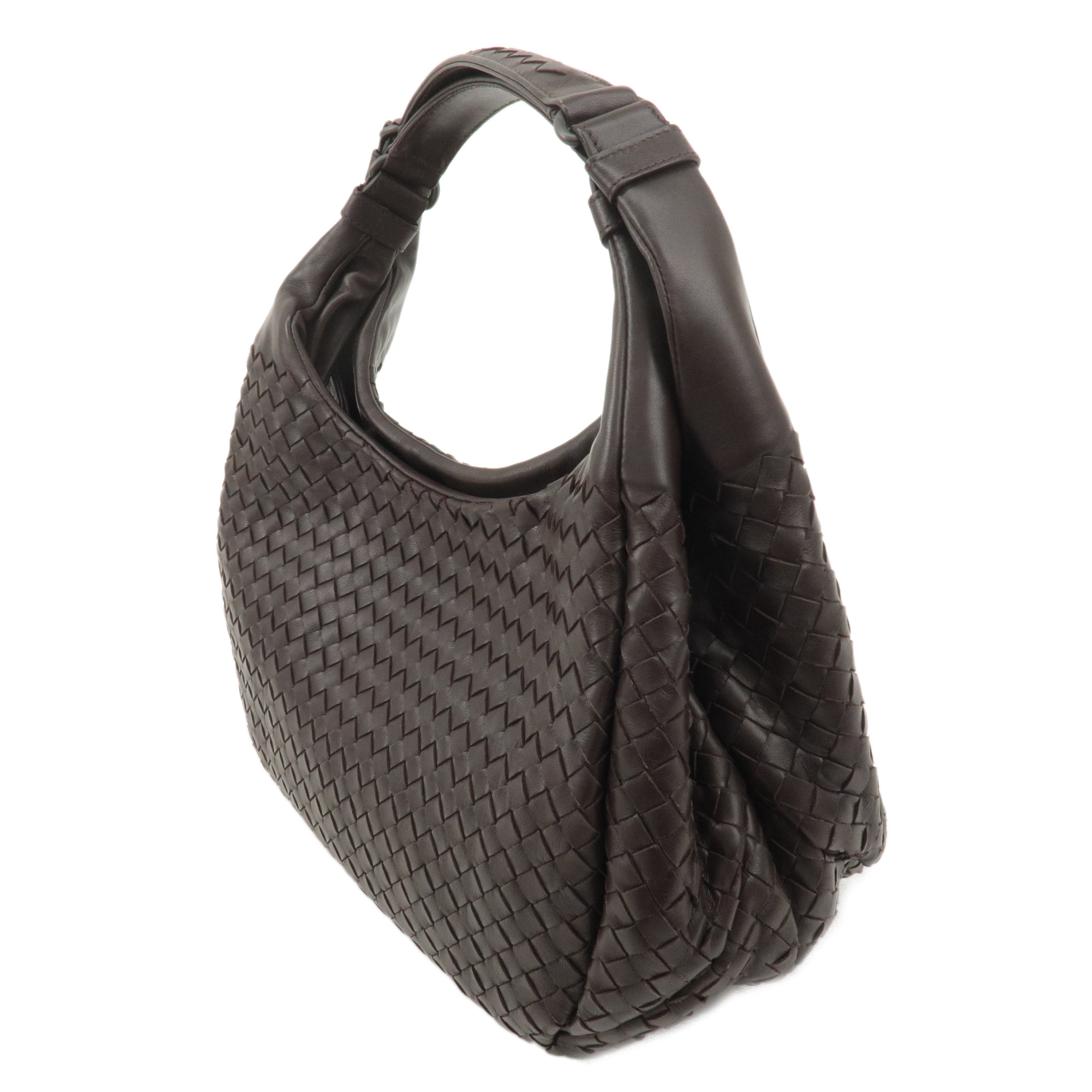 BOTTEGA VENETA Intrecciato Campana Shoulder Bag 125787 Brown