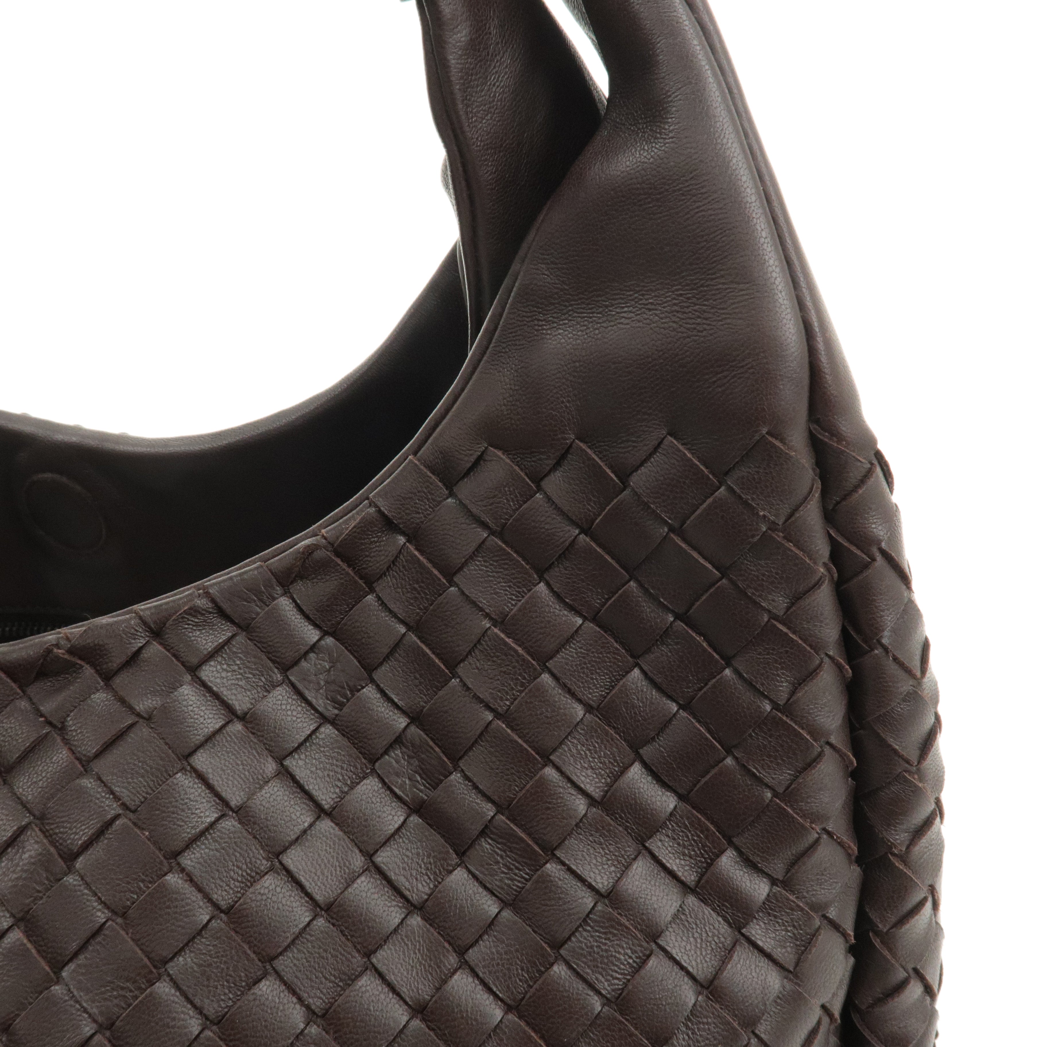 BOTTEGA VENETA Intrecciato Campana Shoulder Bag 125787 Brown